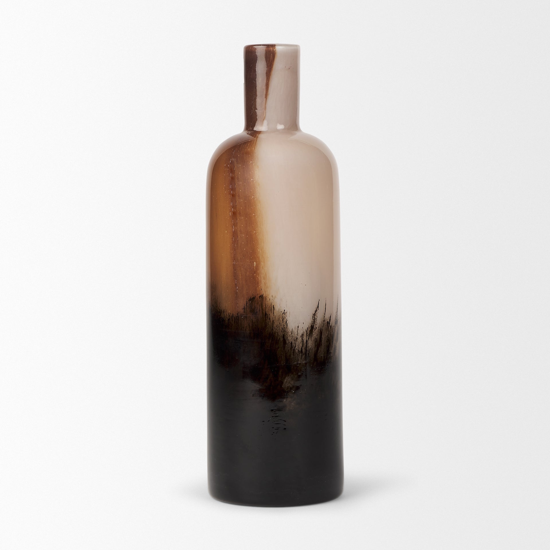 Marans Tall Amber Multi - Color Glass Vase - Central Designs
