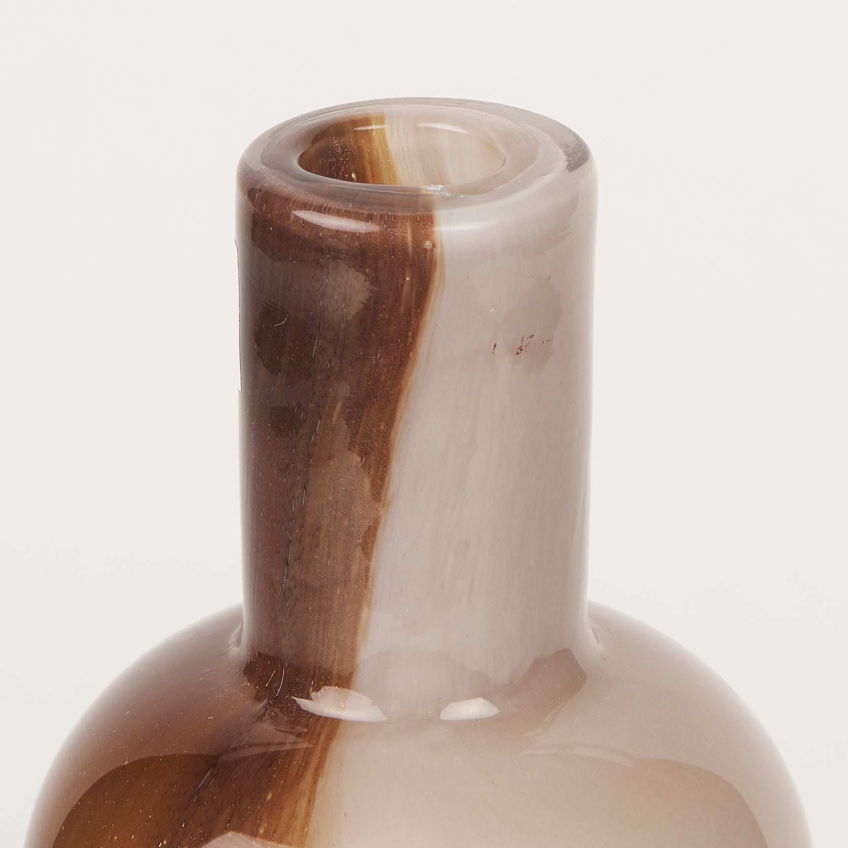 Marans Tall Amber Multi - Color Glass Vase - Central Designs