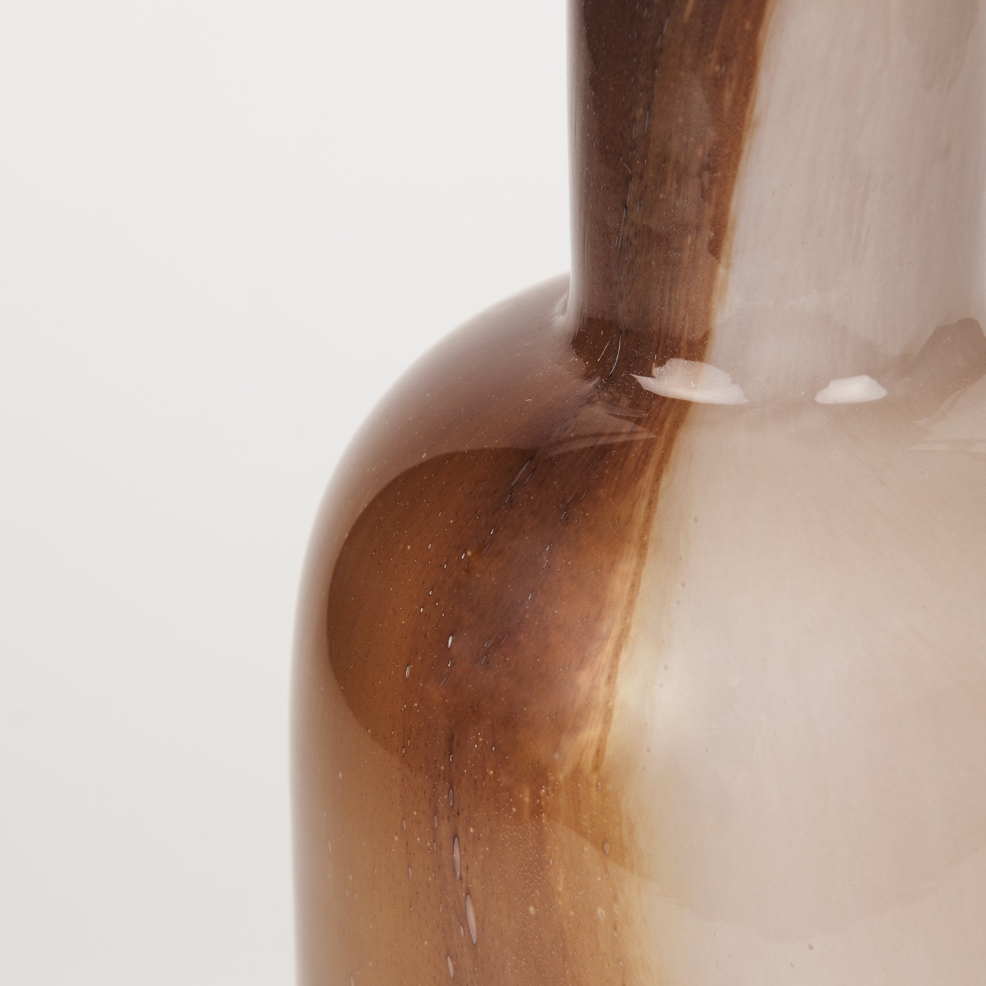 Marans Tall Amber Multi - Color Glass Vase - Central Designs