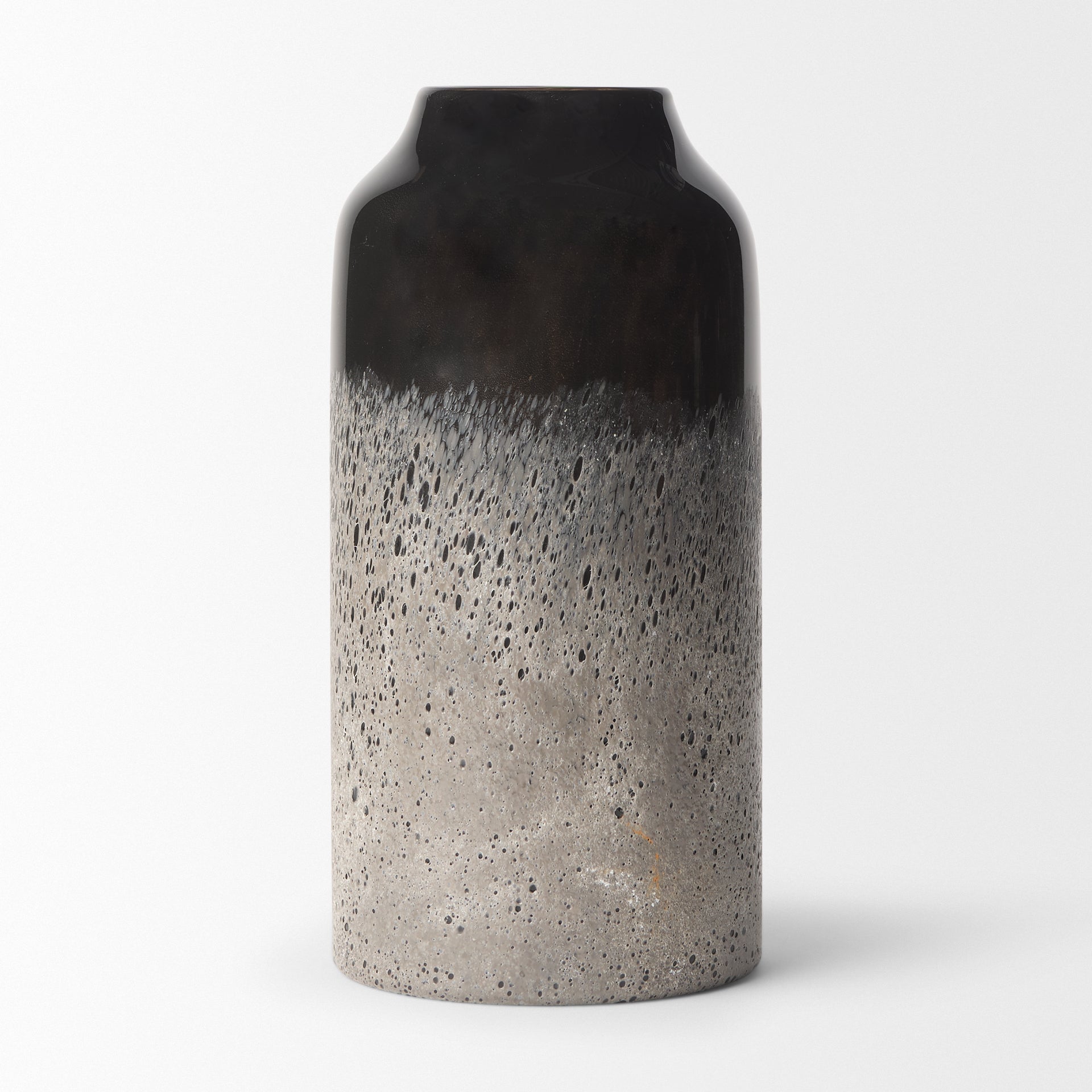 Emu Short Black w/ Gray Vase - Central Designs