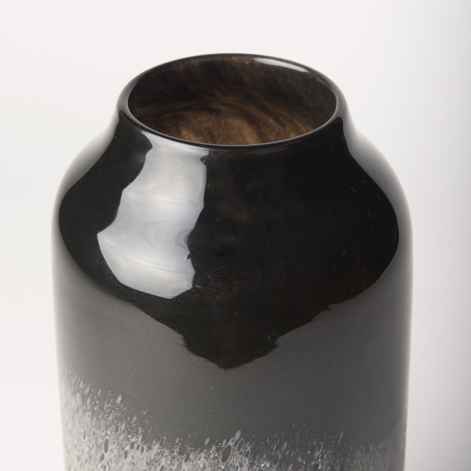 Emu Short Black w/ Gray Vase - Central Designs