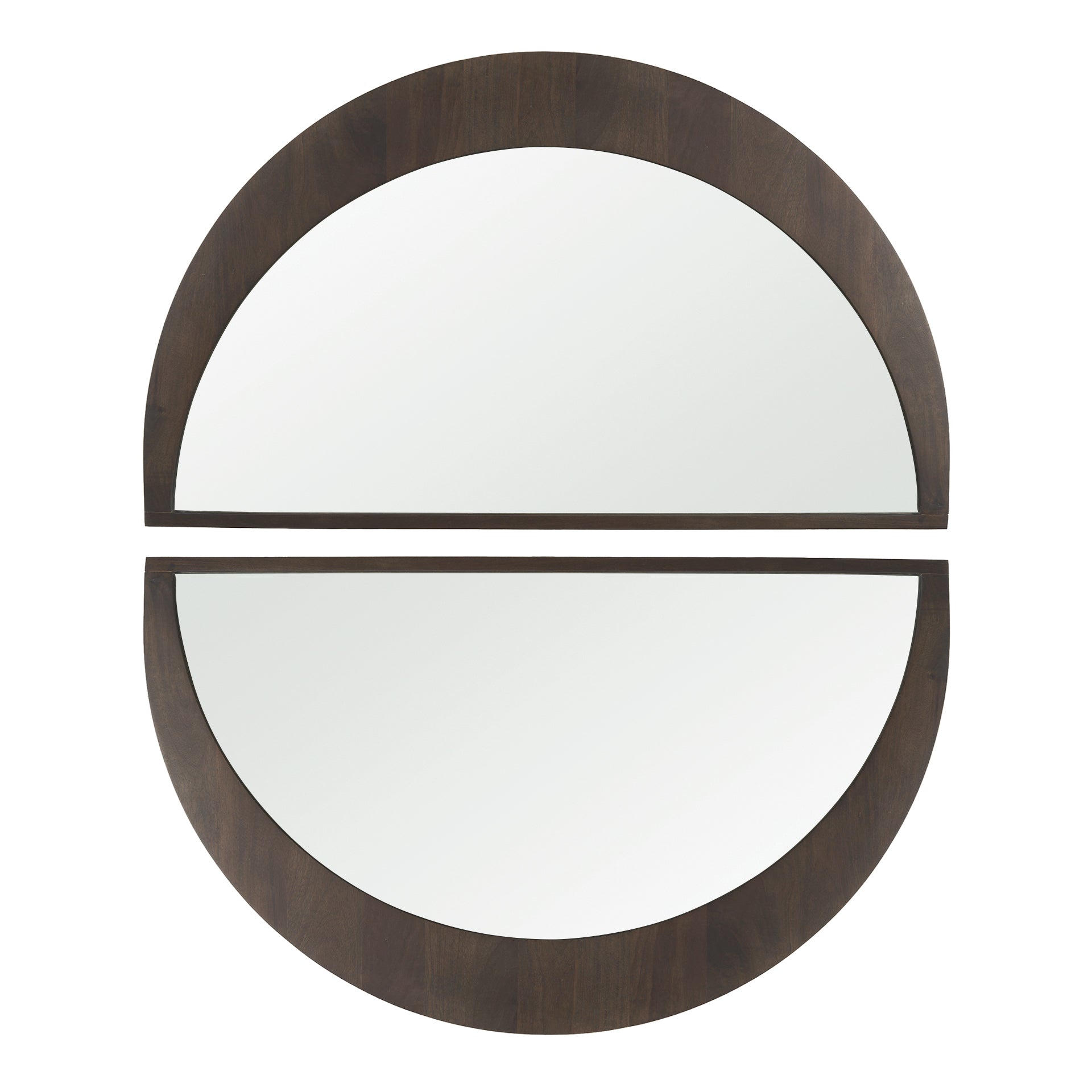 Celeste Dark Brown Wood Large Mirror - Central Designs