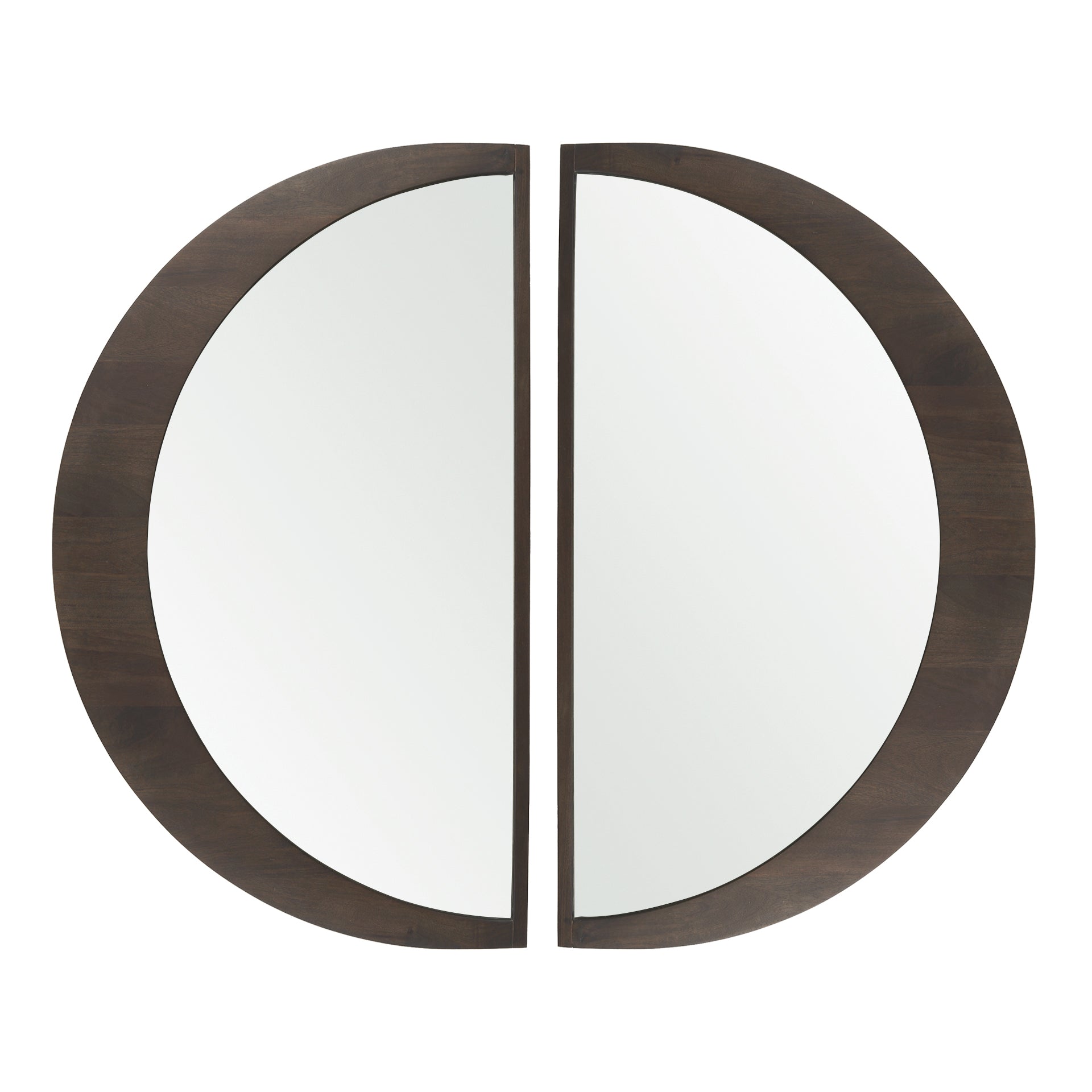 Celeste Dark Brown Wood Large Mirror - Central Designs