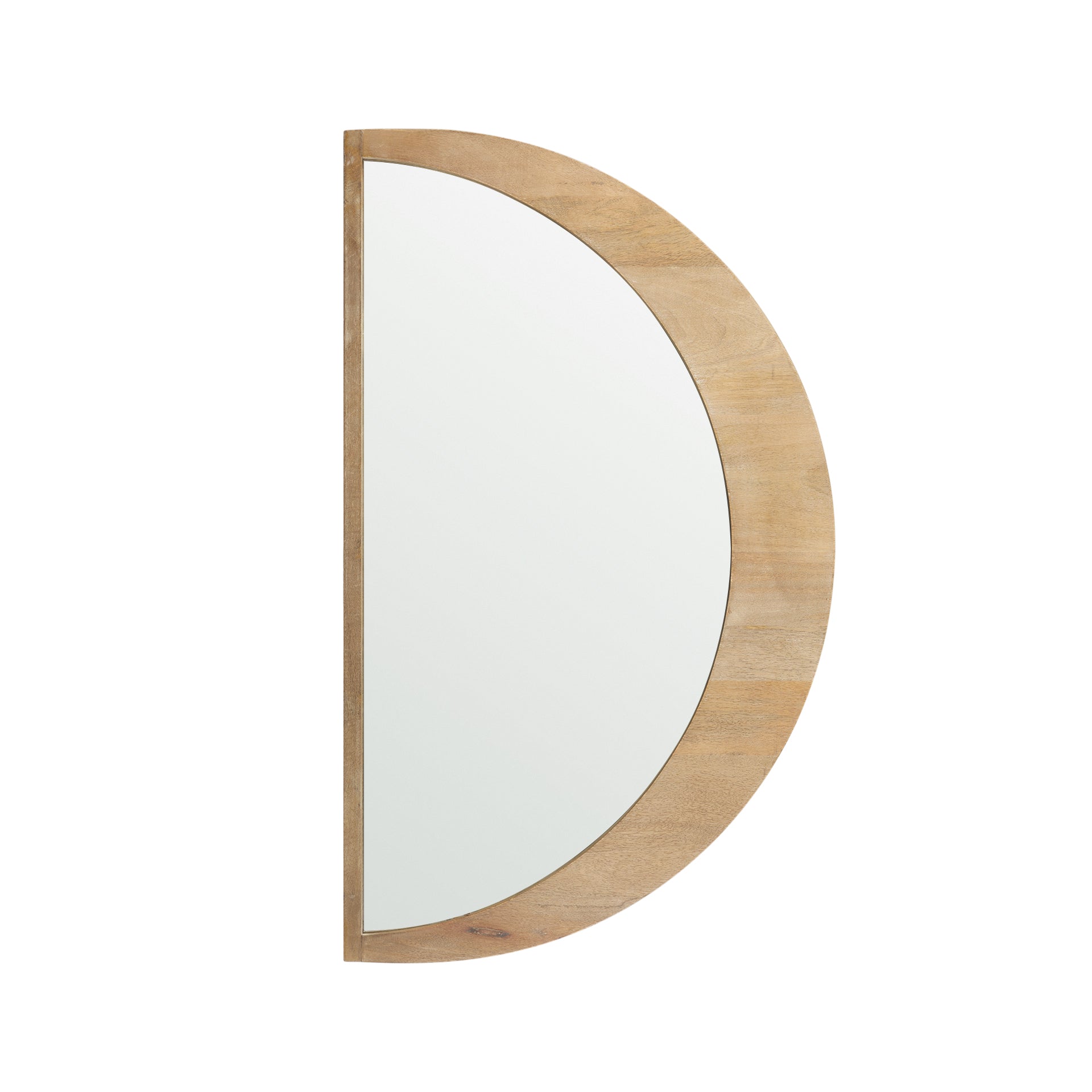 Celeste Light Brown Wood Small Mirror - Central Designs