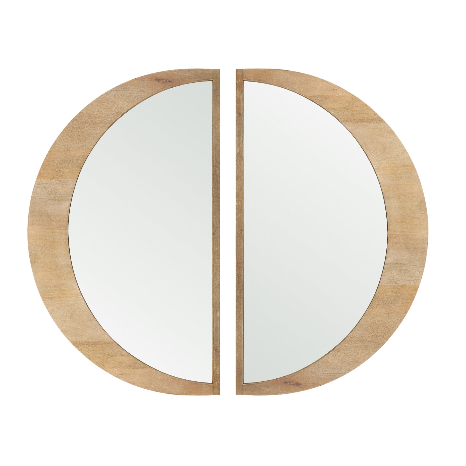 Celeste Light Brown Wood Small Mirror - Central Designs