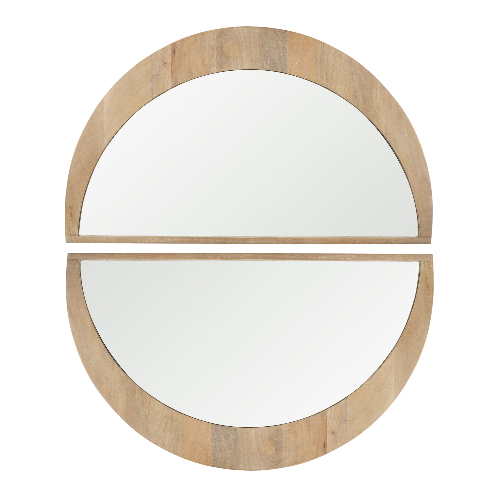 Celeste Light Brown Wood Large Mirror - Central Designs