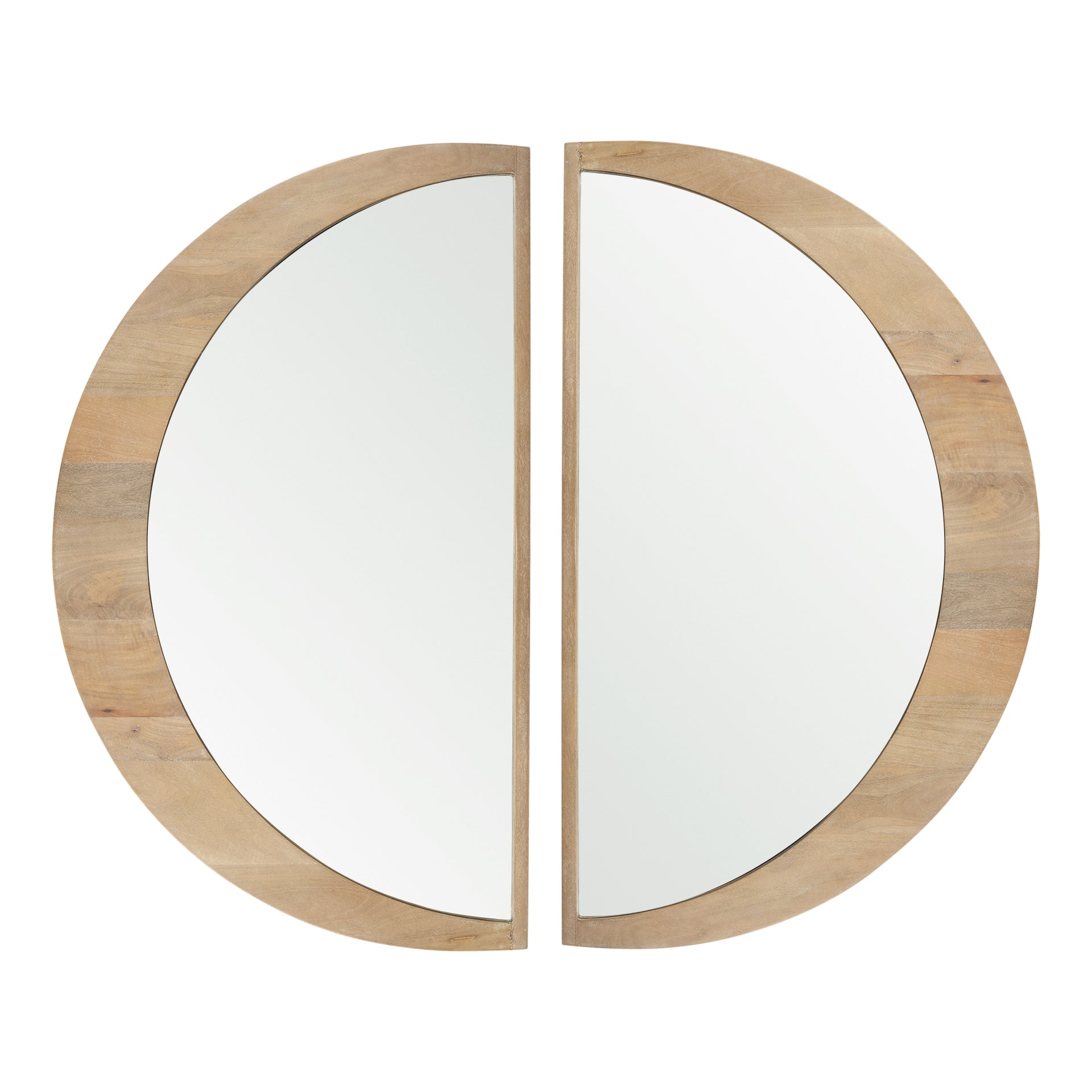 Celeste Light Brown Wood Large Mirror - Central Designs