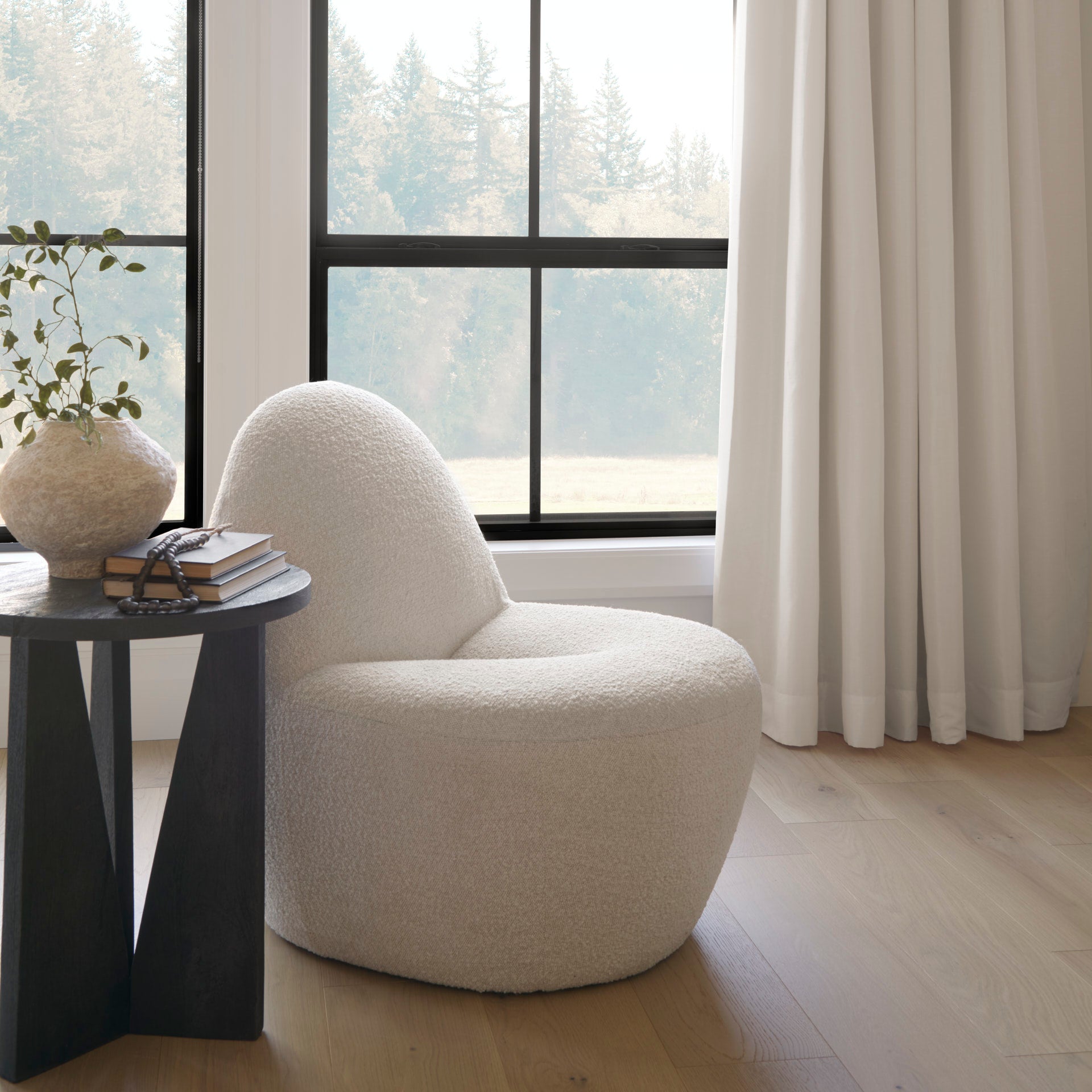 Mattius Black Wood Accent Table - Central Designs