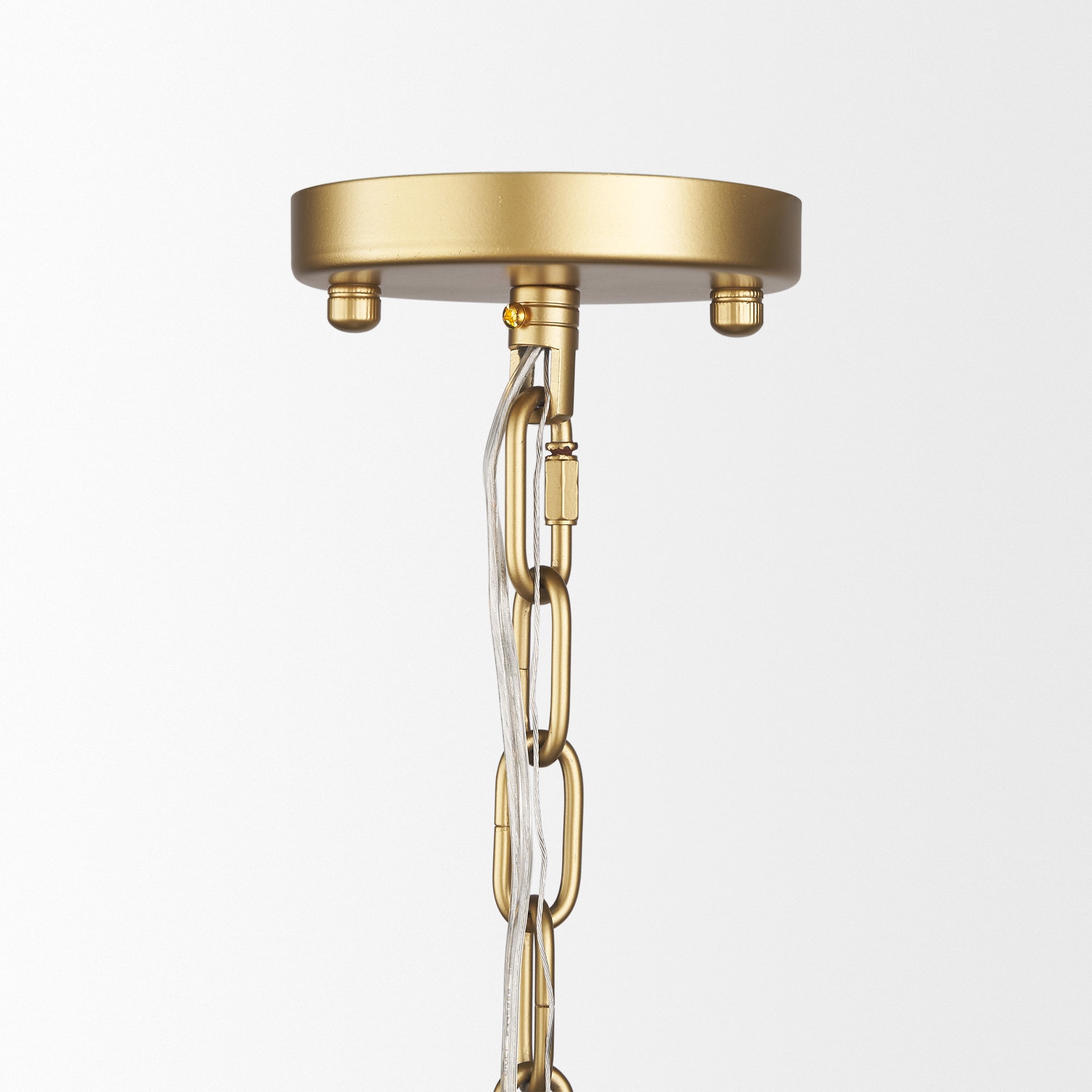 Edie Brushed Gold Metal w/ Frosted Glass Globe 1 - Light Pendant - Central Designs