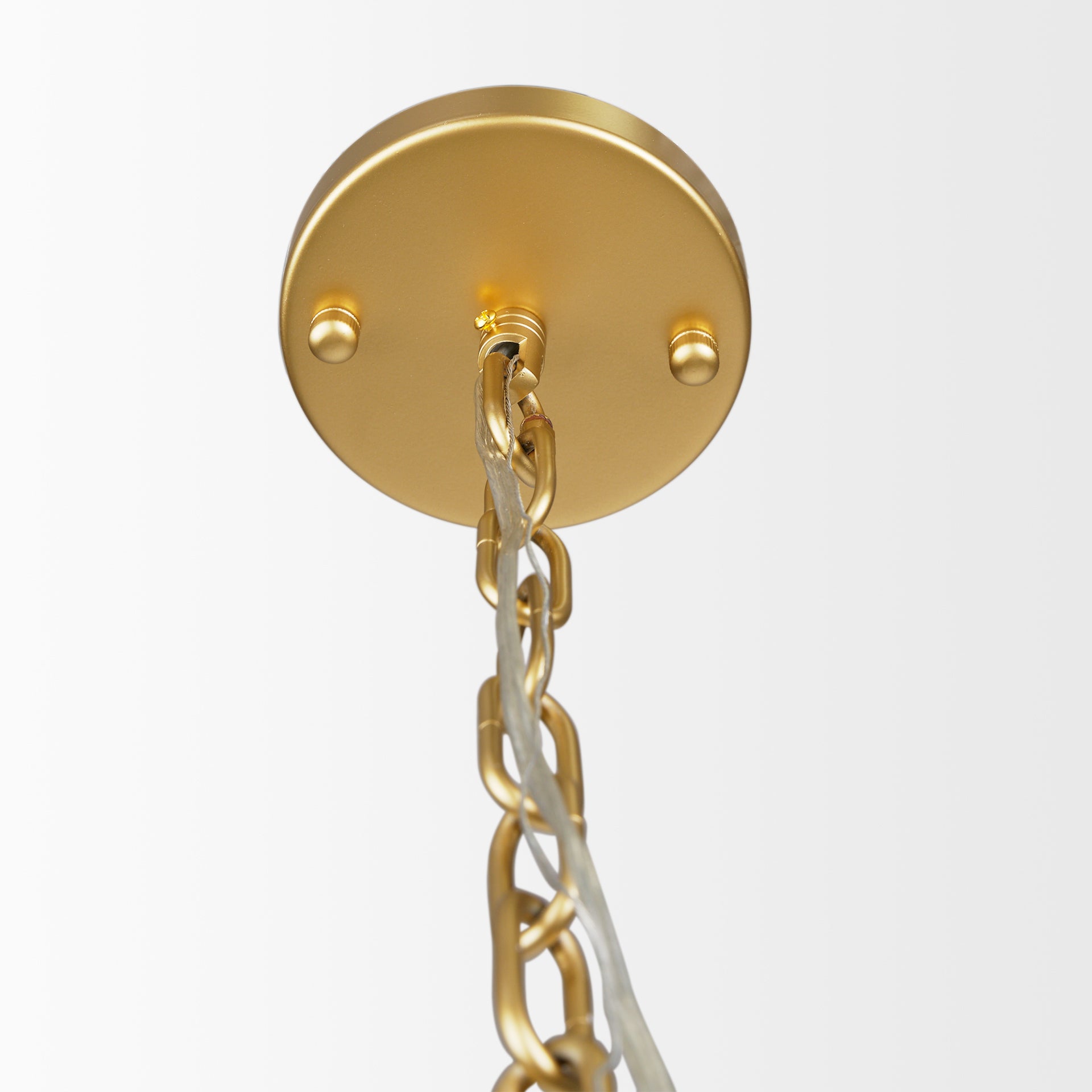 Edie Brushed Gold Metal w/ Frosted Glass Globe 1 - Light Pendant - Central Designs