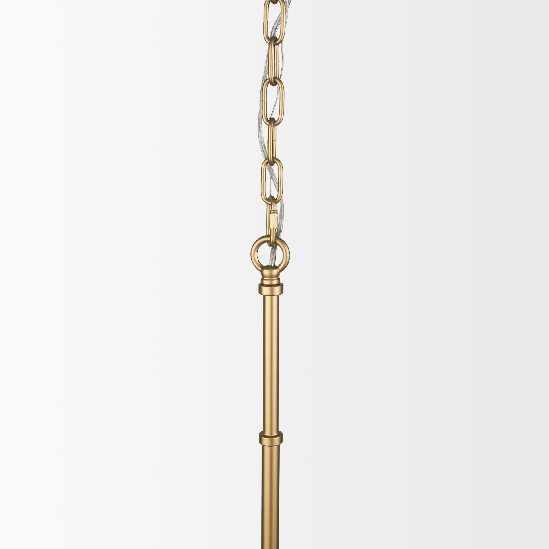 Edie Brushed Gold Metal w/ Frosted Glass Globe 1 - Light Pendant - Central Designs