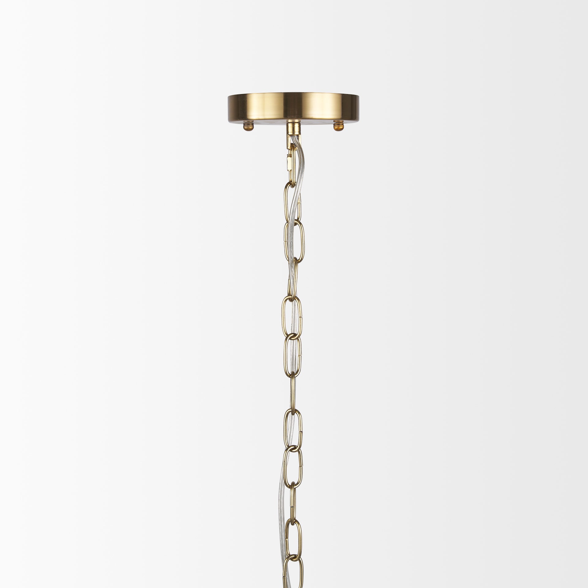 Britton Gold Metal w/ Clear Glass Globes 6 - Light Chandelier - Central Designs