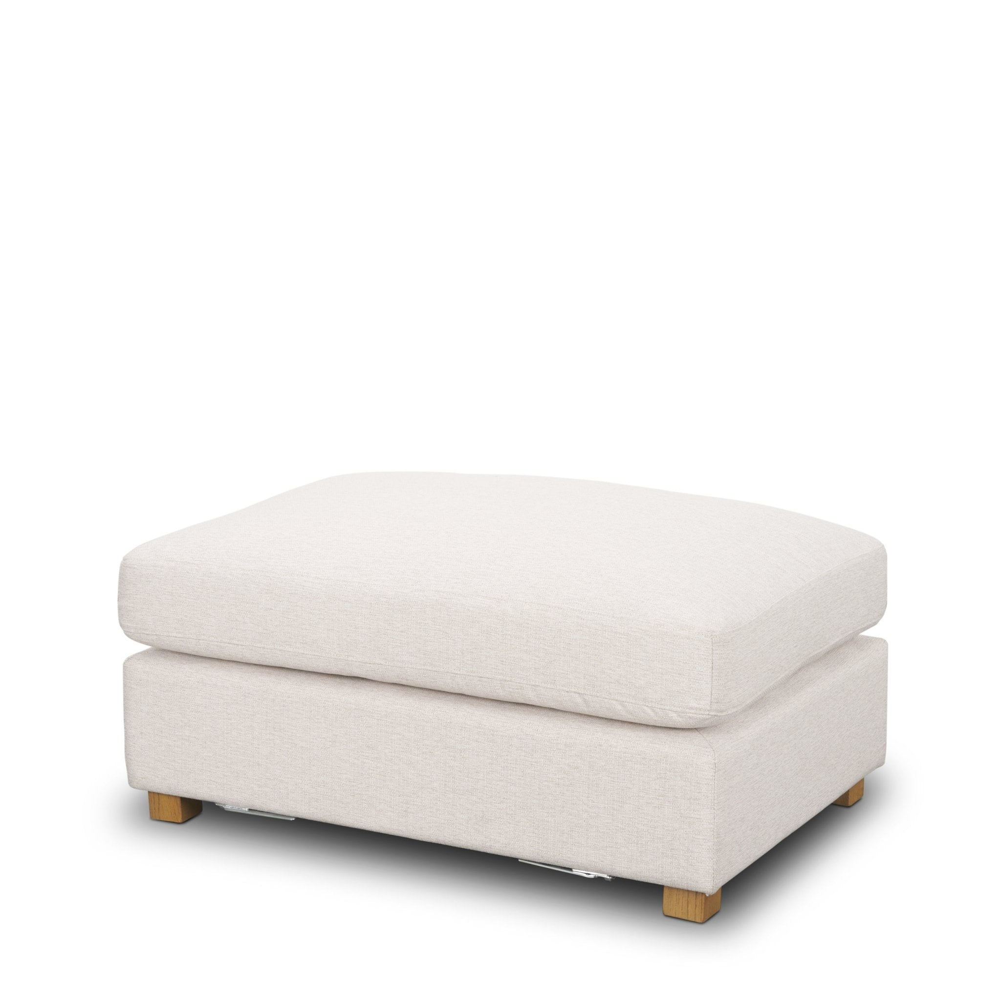 Halston Small Ottoman Oatmeal Performance Fabric - Central Designs