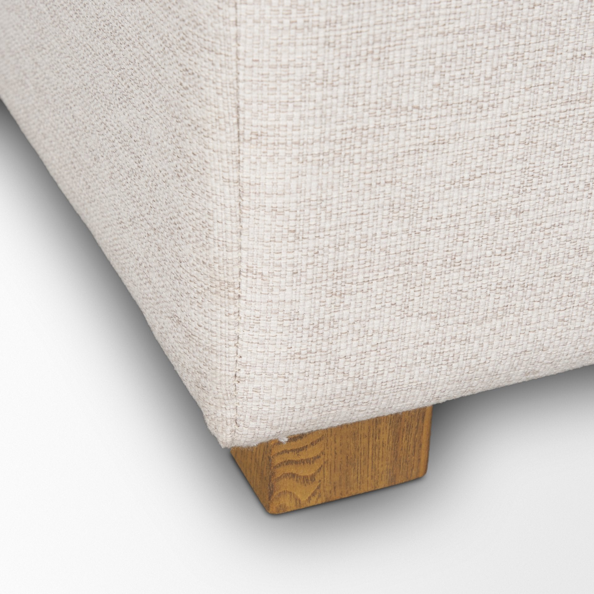 Halston Small Ottoman Oatmeal Performance Fabric - Central Designs