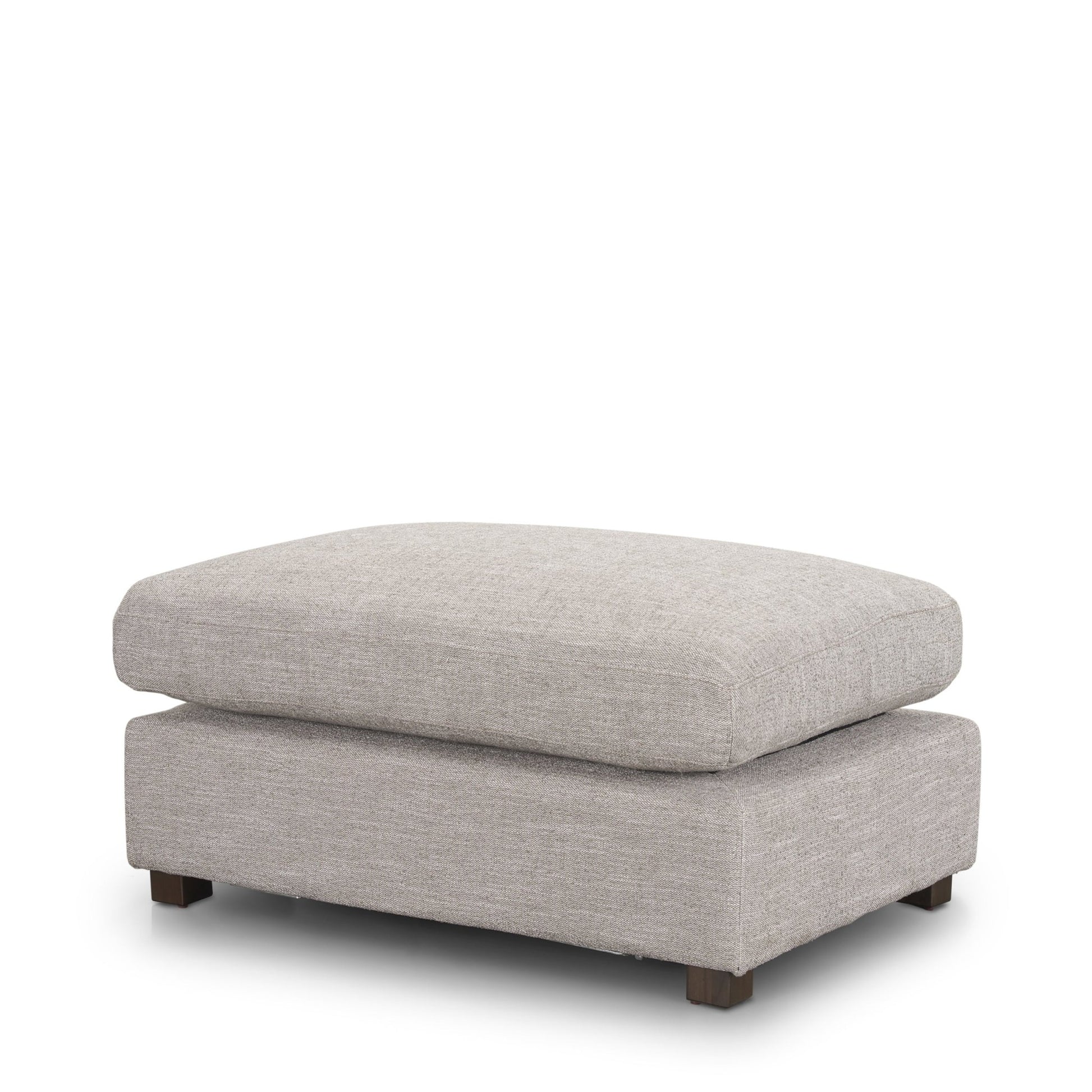 Halston Small Ottoman Light Gray Performance Fabric - Central Designs