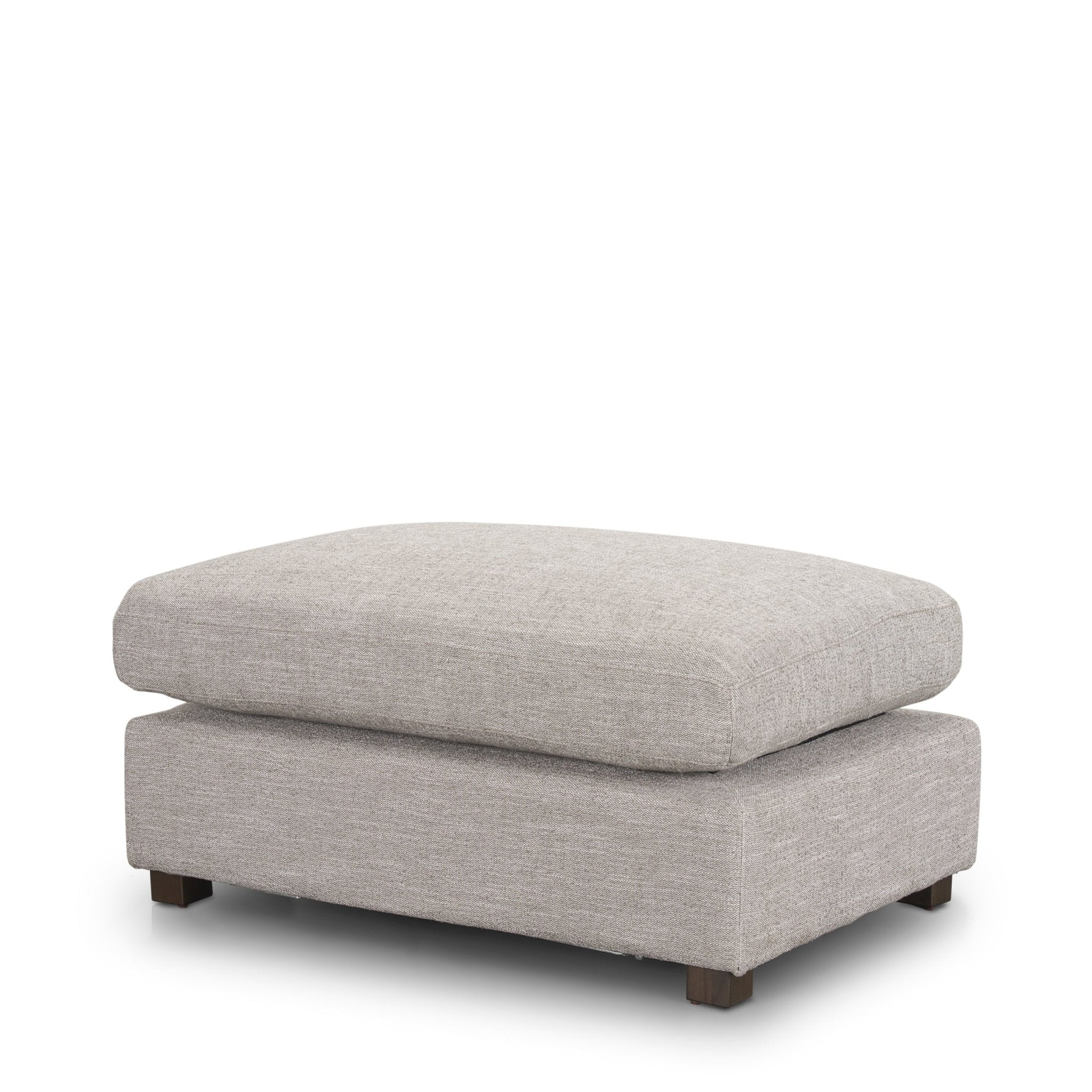 Halston Small Ottoman Light Gray Performance Fabric - Central Designs