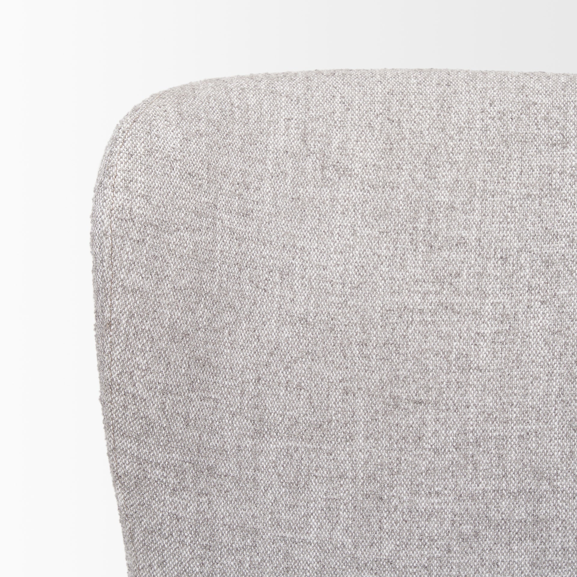 Hartt Dining Chair W/ Matte Black Metal Frame and Gray Fabric - Central Designs