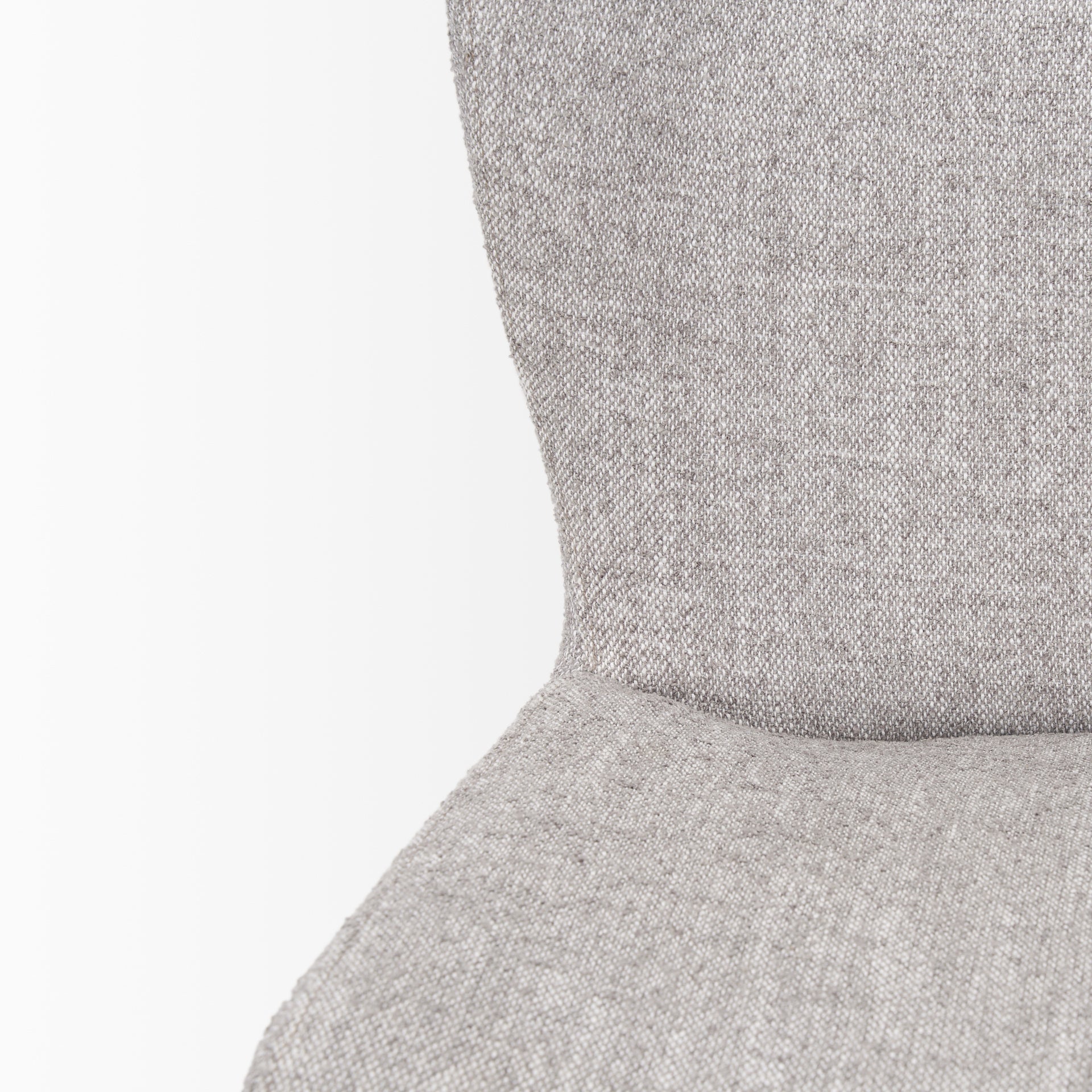 Hartt Dining Chair W/ Matte Black Metal Frame and Gray Fabric - Central Designs