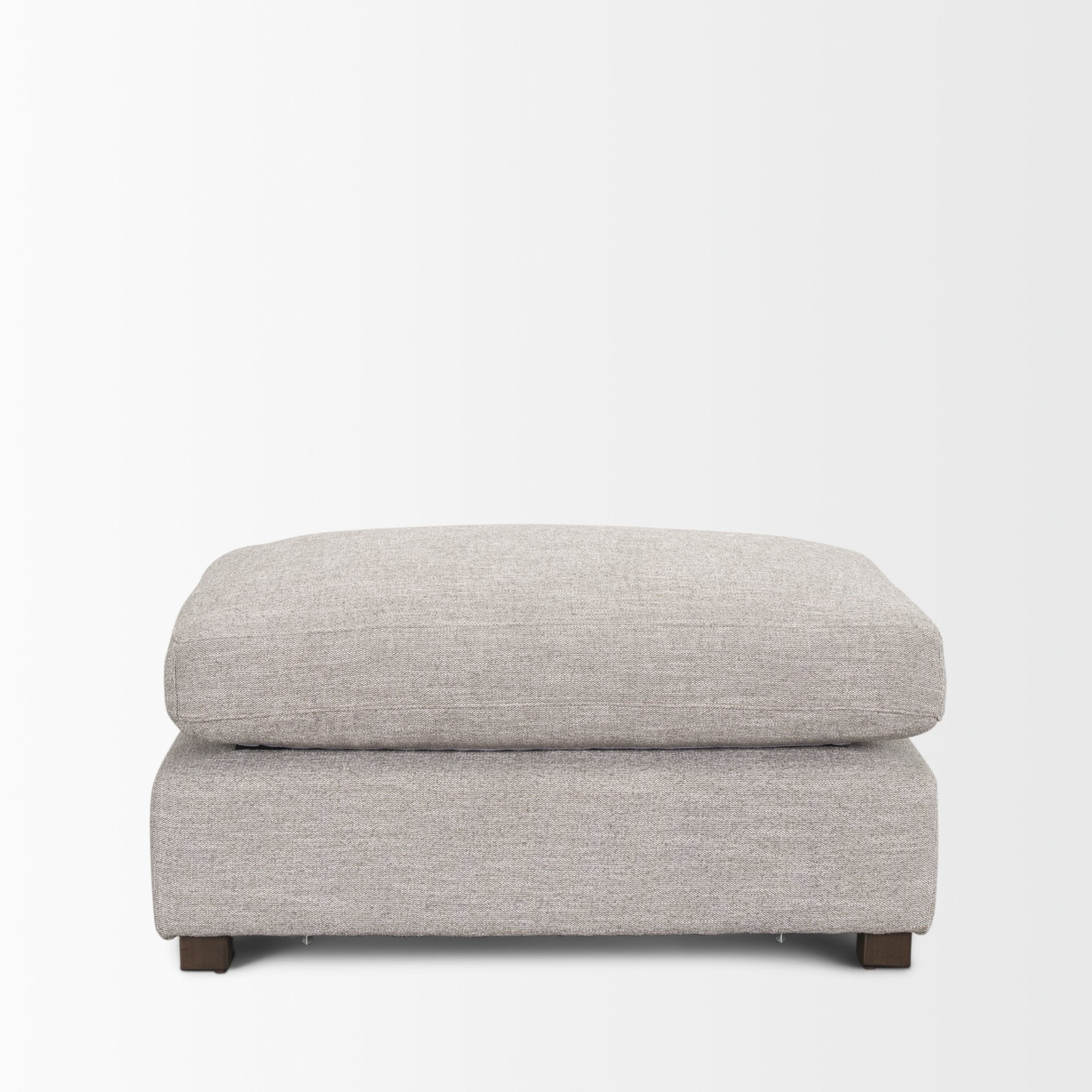 Halston Small Ottoman Light Gray Performance Fabric - Central Designs