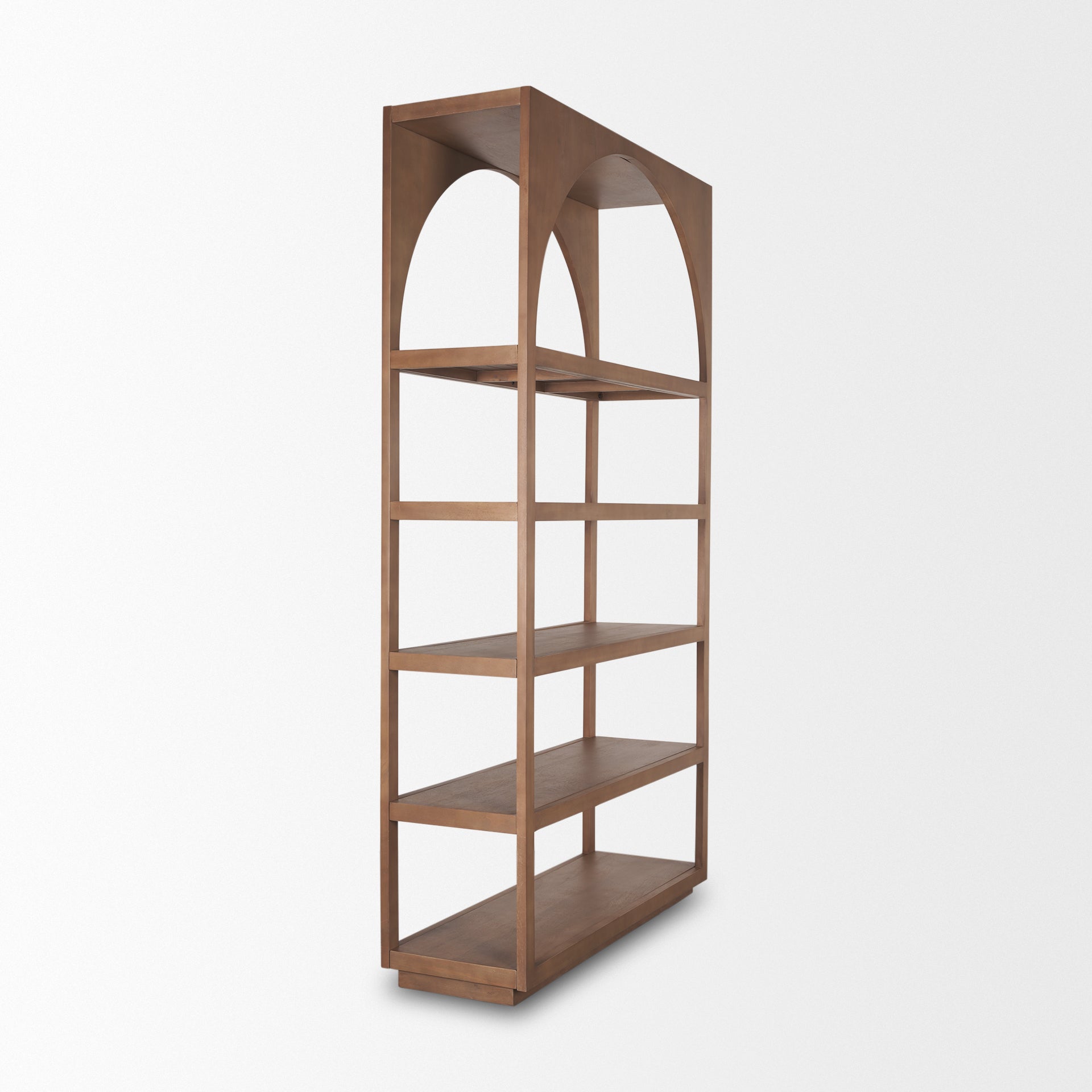 Bela Arched Shelving Unit Medium Brown Wood - Central Designs
