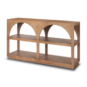 Bela Small Arched Console Table Medium Brown Wood - Central Designs