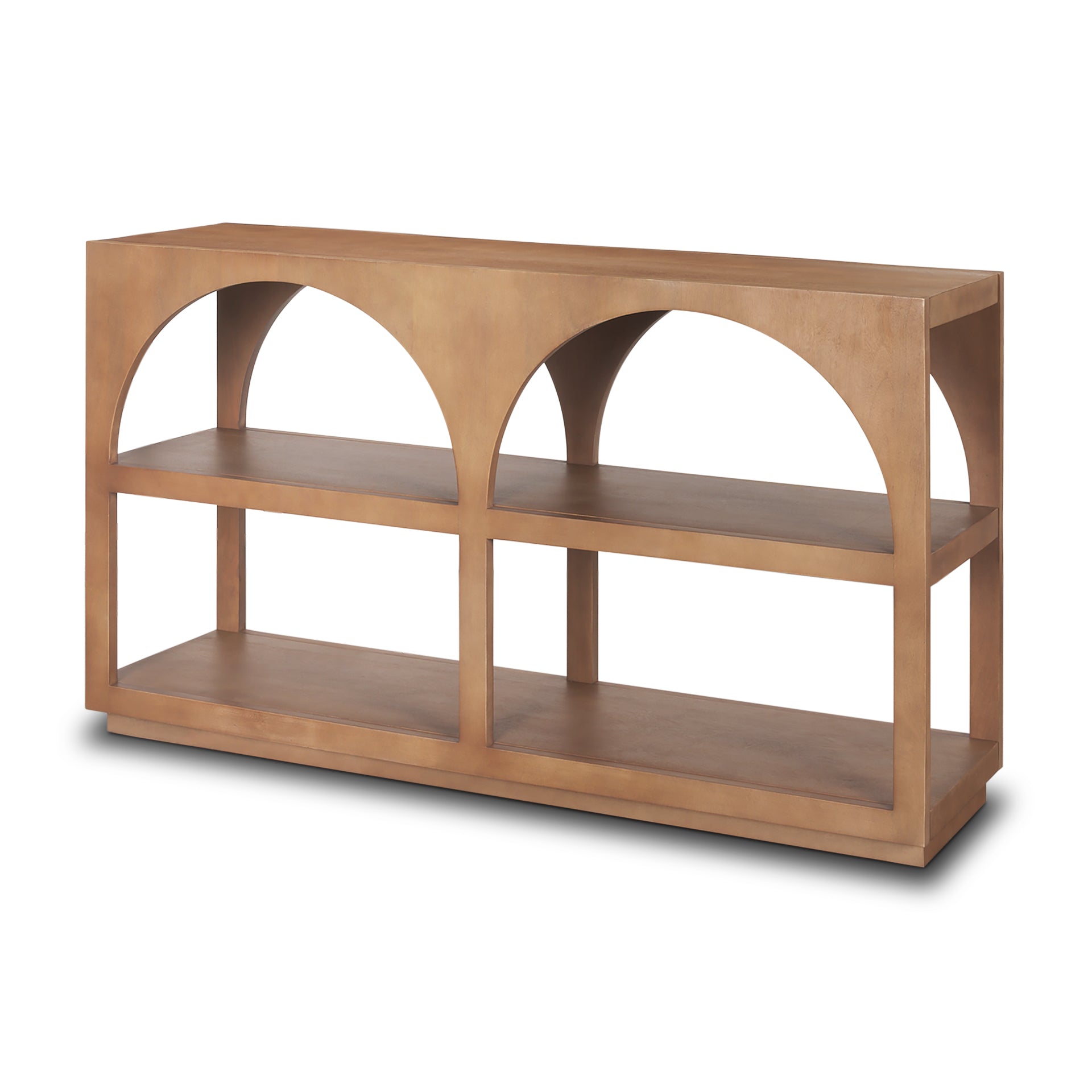 Bela Small Arched Console Table Medium Brown Wood - Central Designs