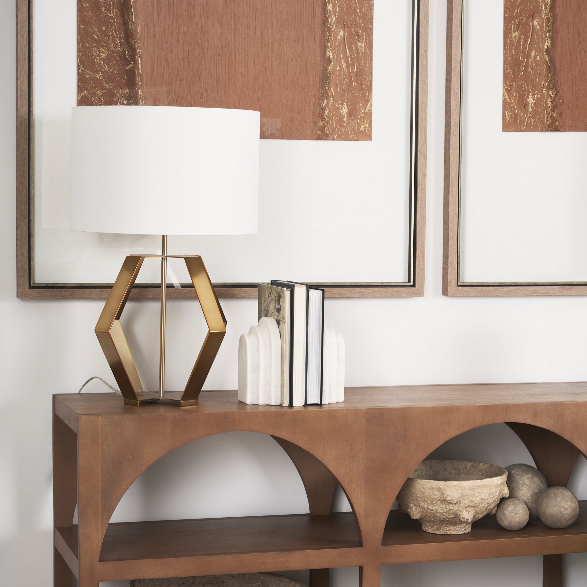 Empire Granite Resin Arc Book End Set - Central Designs