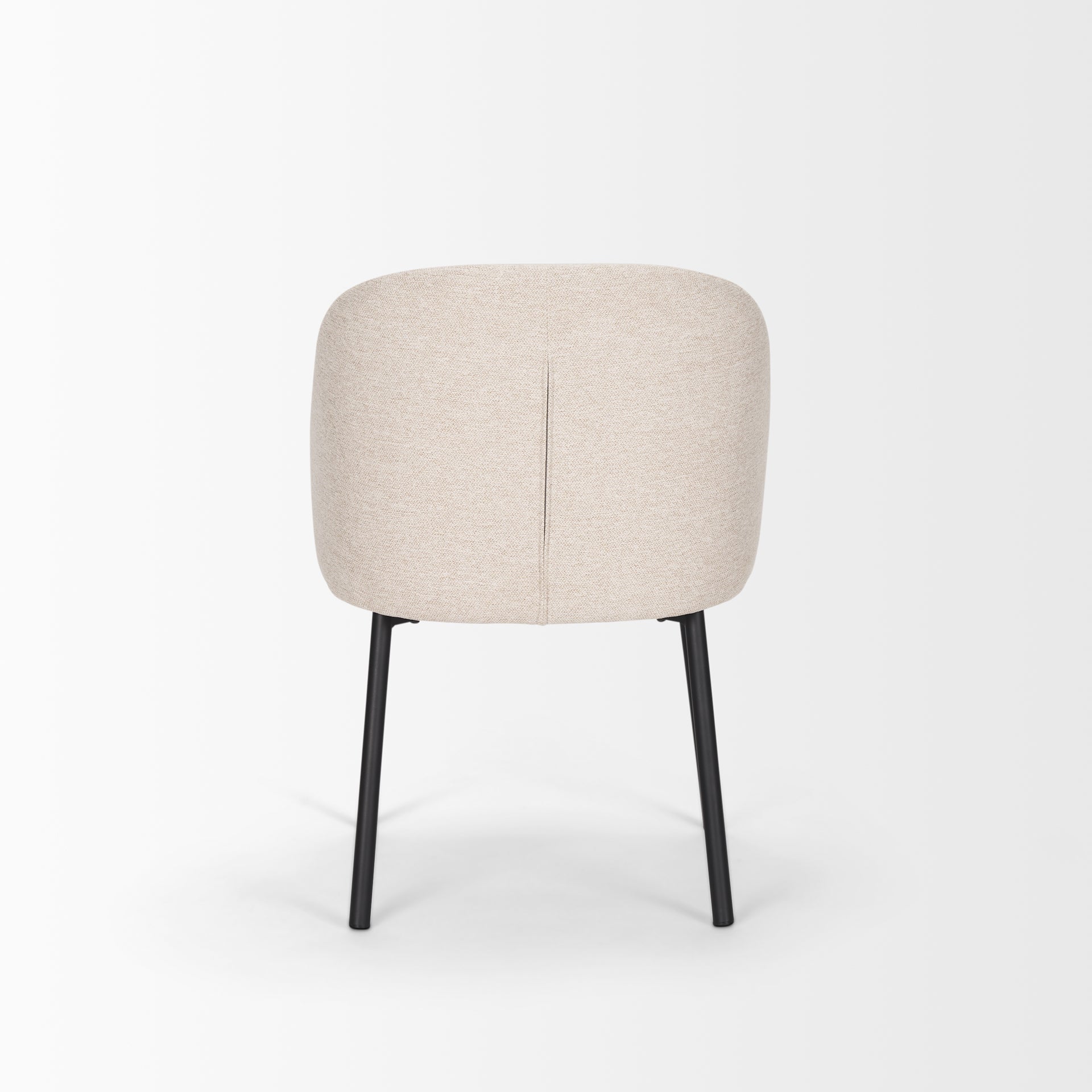 Shannon Dining Chair w/ Oatmeal Fabric & Matte Black Metal - Central Designs