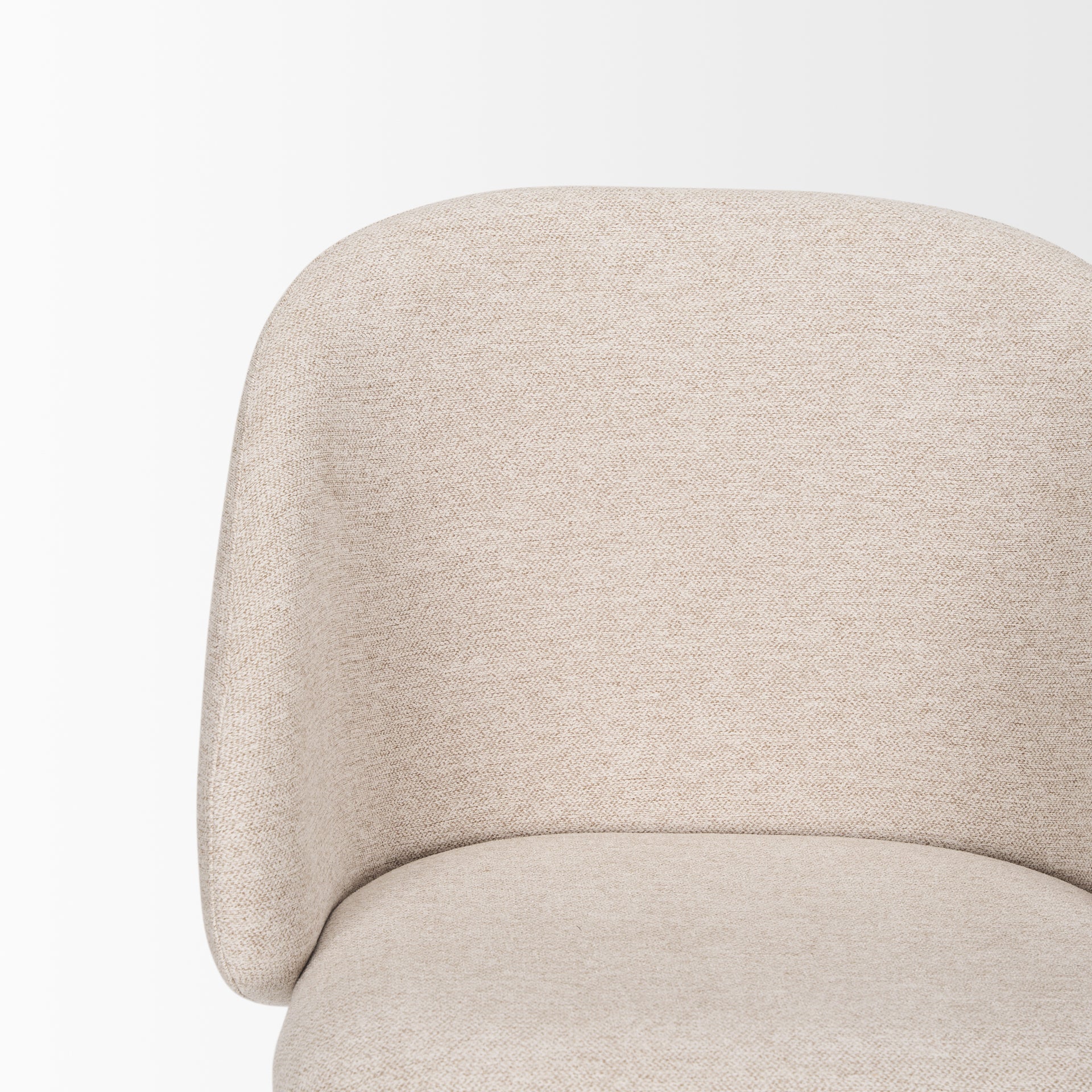 Shannon Dining Chair w/ Oatmeal Fabric & Matte Black Metal - Central Designs