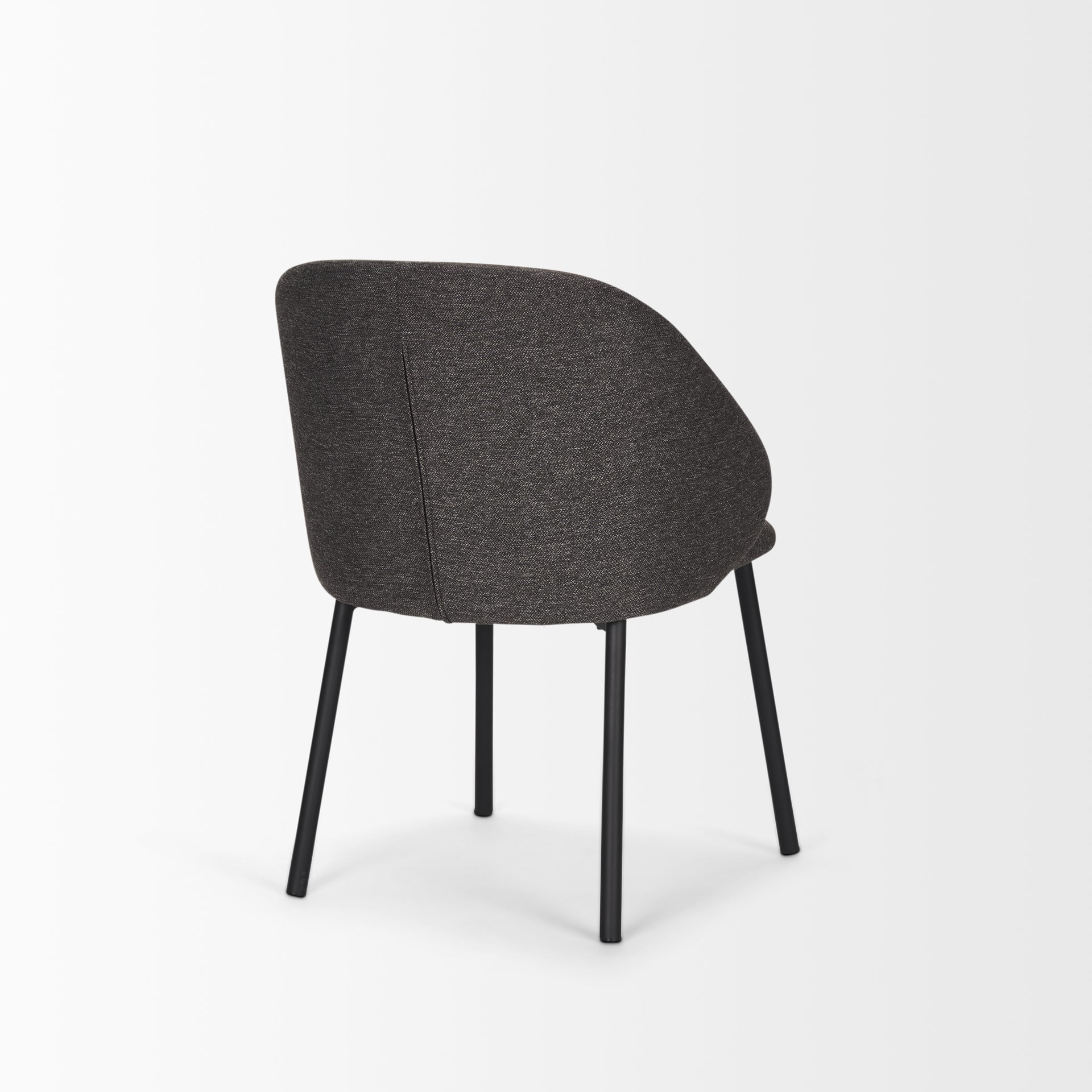 Shannon Dining Chair w/ Gray Fabric & Matte Black Metal - Central Designs