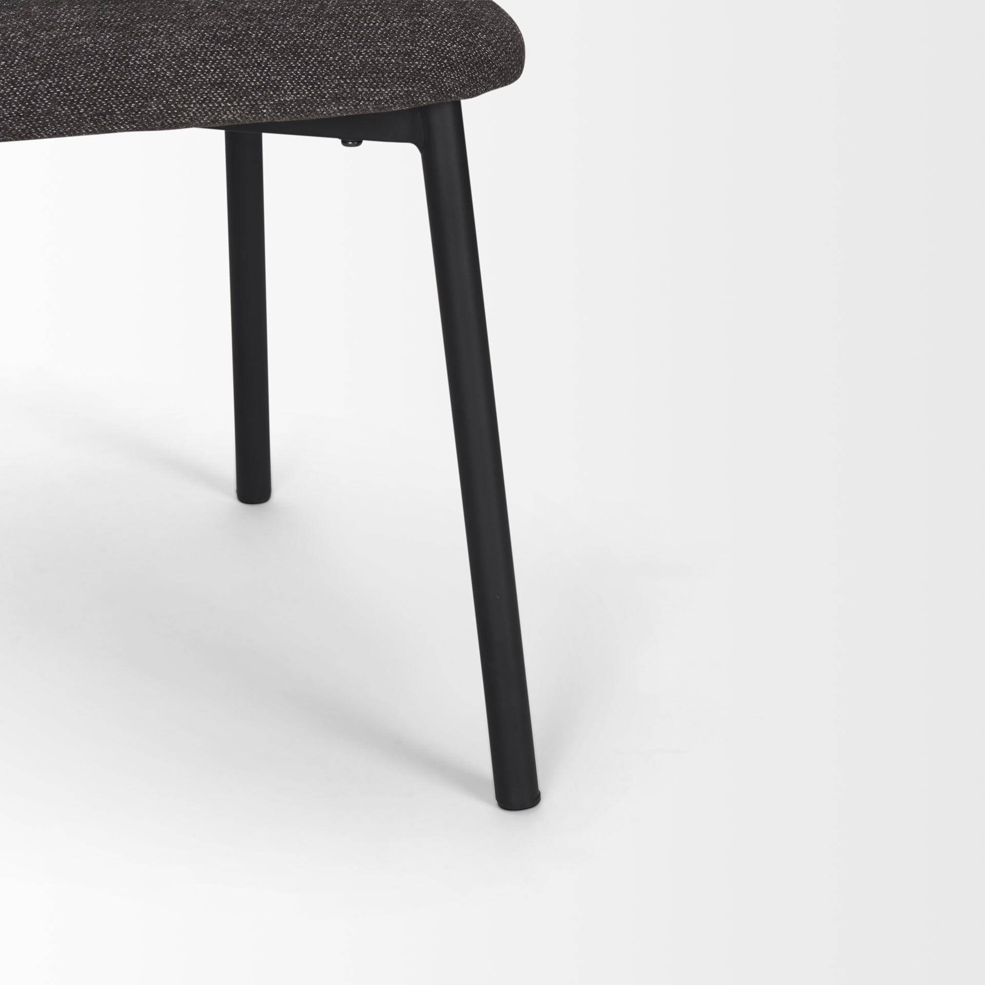 Shannon Dining Chair w/ Gray Fabric & Matte Black Metal - Central Designs