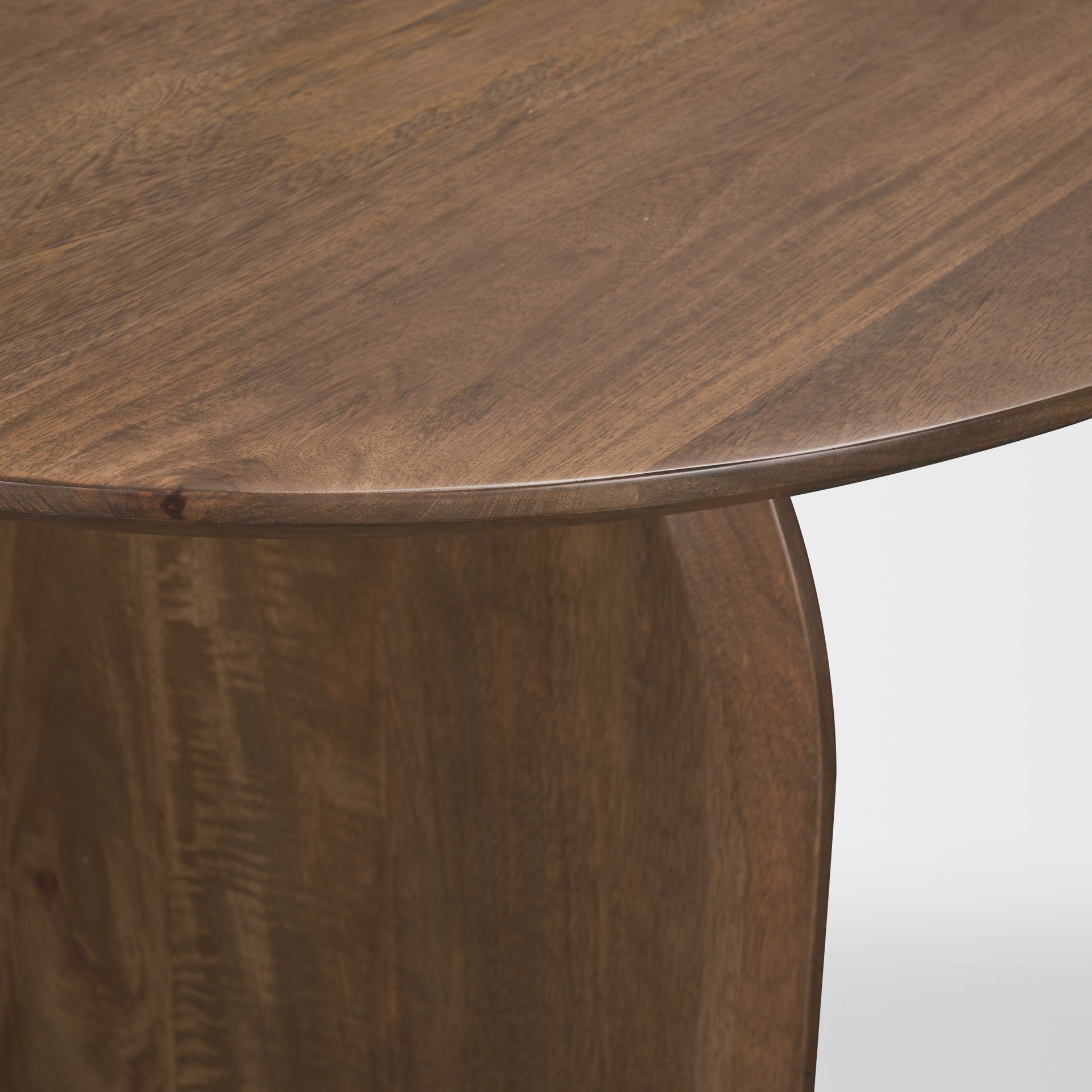 Isla Oval Dining Table w/Dark Brown Wood Top & Arched Legs - Central Designs