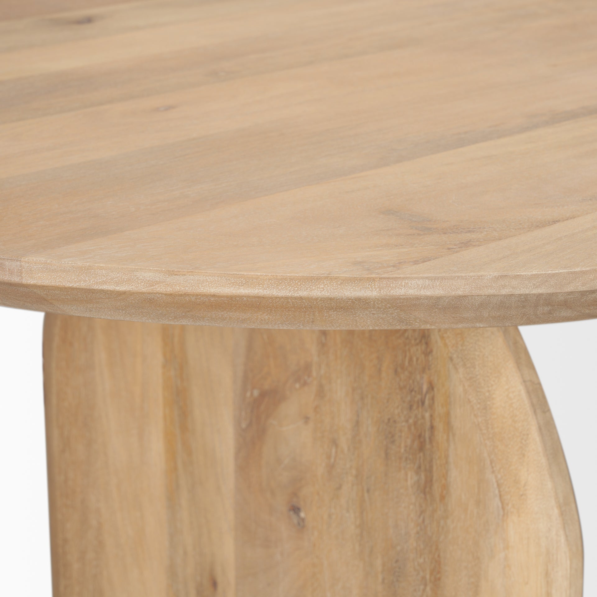Isla Oval Dining Table w/Light Brown Wood Top & Arched Legs - Central Designs