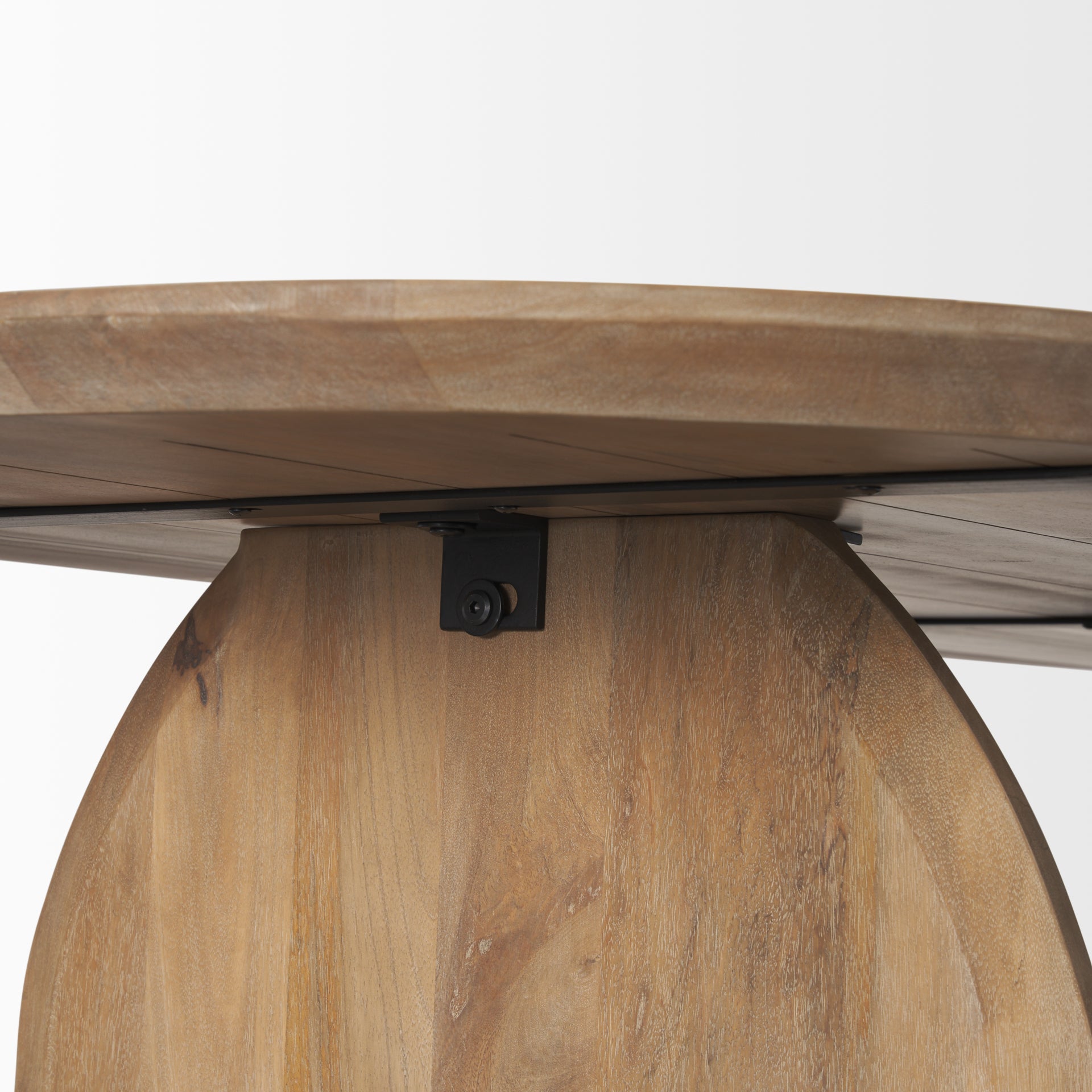Isla Oval Dining Table w/Light Brown Wood Top & Arched Legs - Central Designs