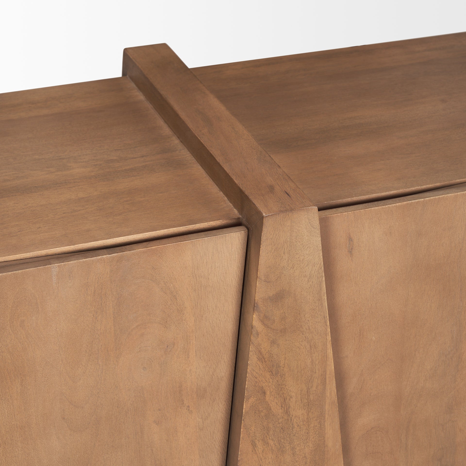 Eula Medium Brown Wood 4 - Door Sideboard - Central Designs
