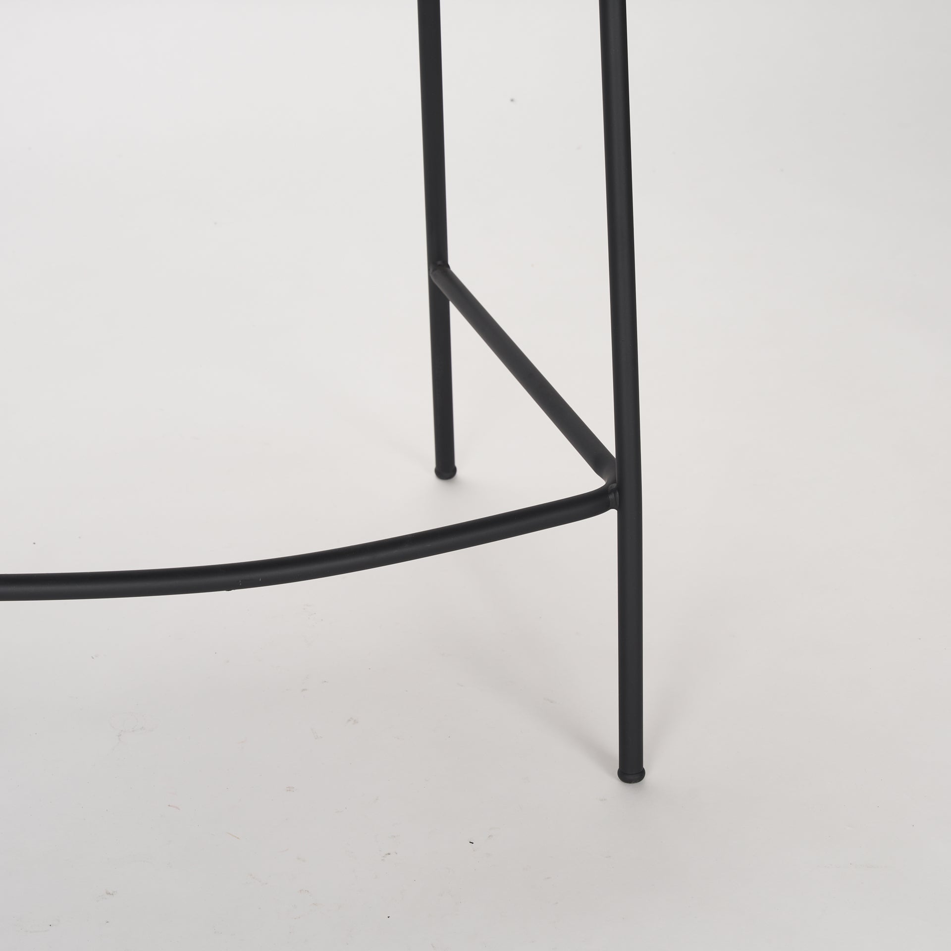 Carolyn Counter Stool w/ Oatmeal Fabric & Matte Black Metal - Central Designs