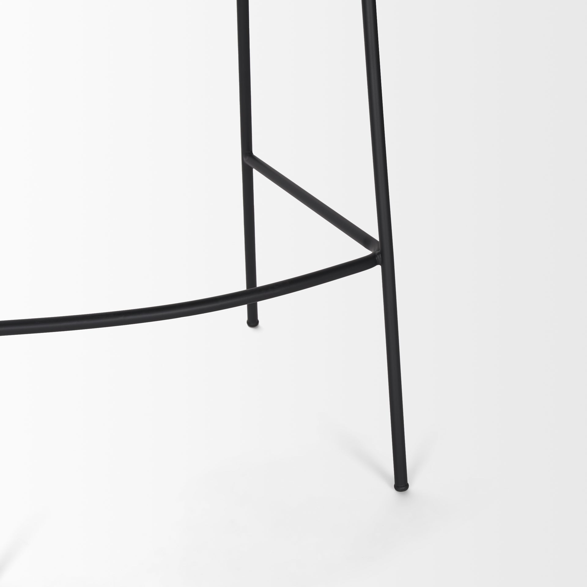Carolyn Bar Stool w/ Oatmeal Fabric & Matte Black Metal - Central Designs