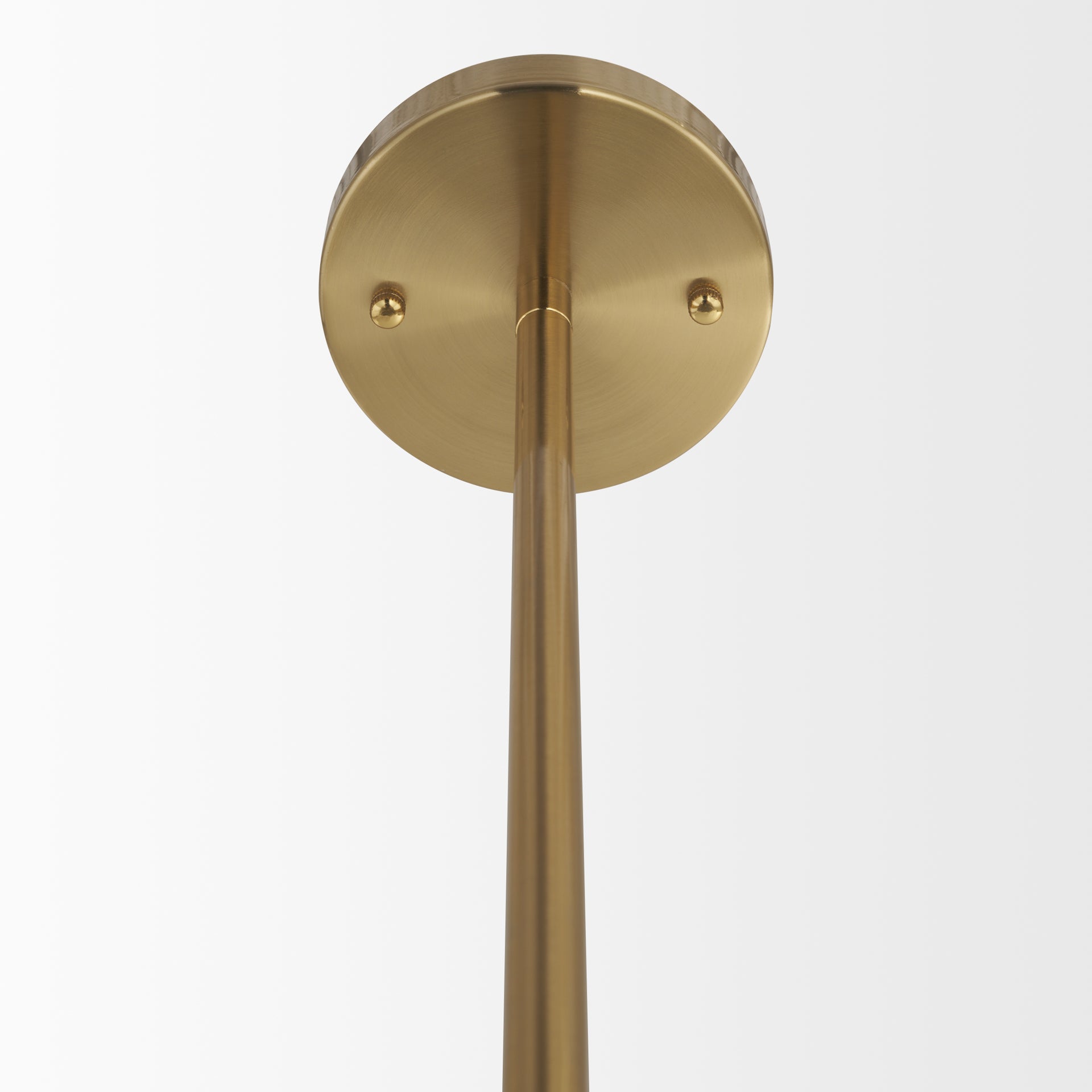 Cybill Brushed Brass w/ White Metal Shade 1 - Light Wall Pendant - Central Designs