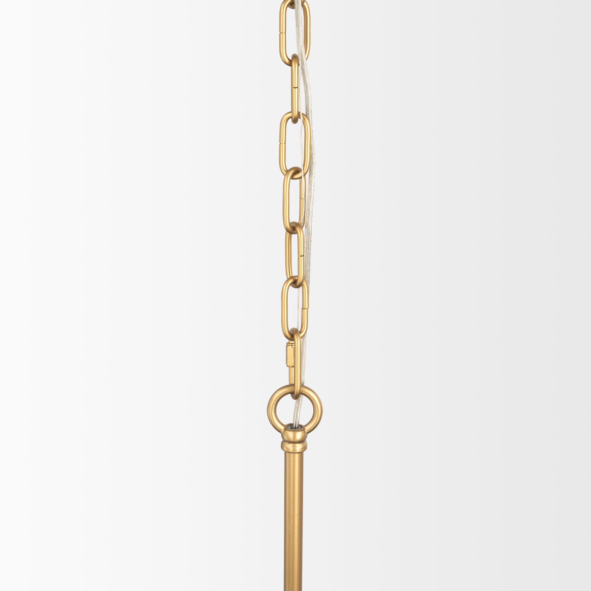 Edie Brushed Gold Metal w/ Frosted Glass Globes 6-Light Chandelier