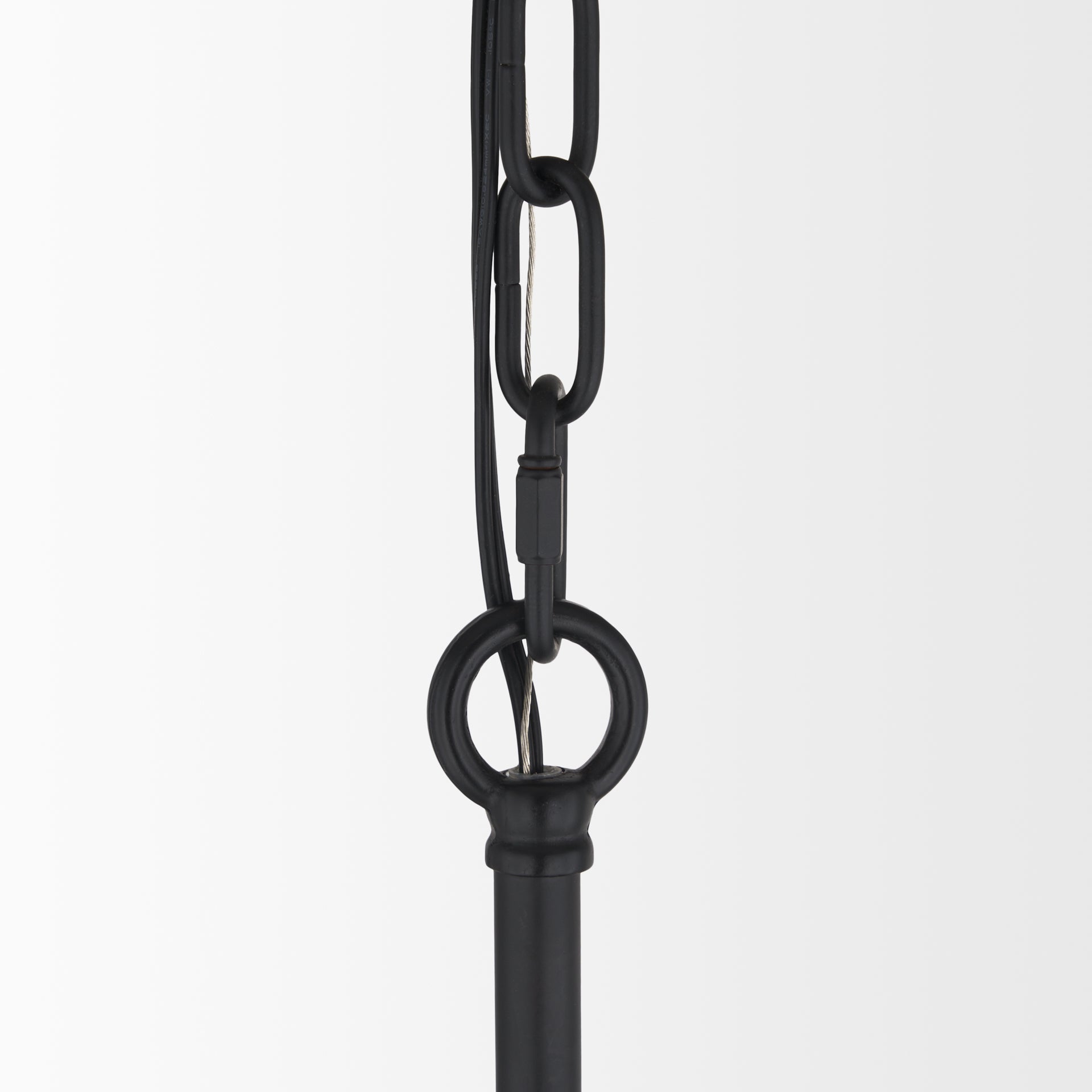 Barbara Matte Black Metal w/ Frosted Glass Globes 18 - Light Chandelier - Central Designs