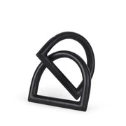 Locke Small Matte Black Metal Decorative Object - Central Designs