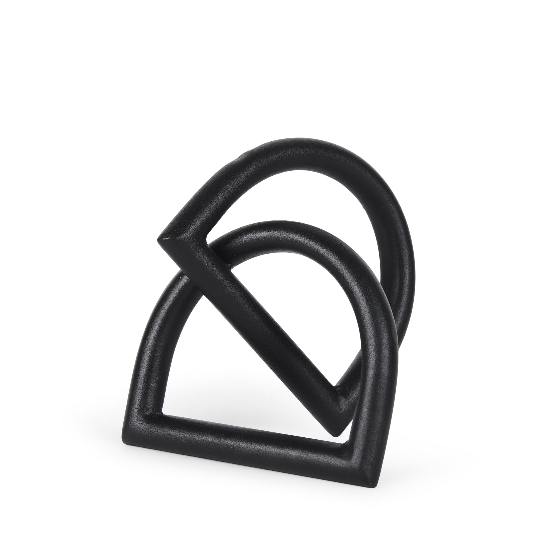 Locke Small Matte Black Metal Decorative Object - Central Designs