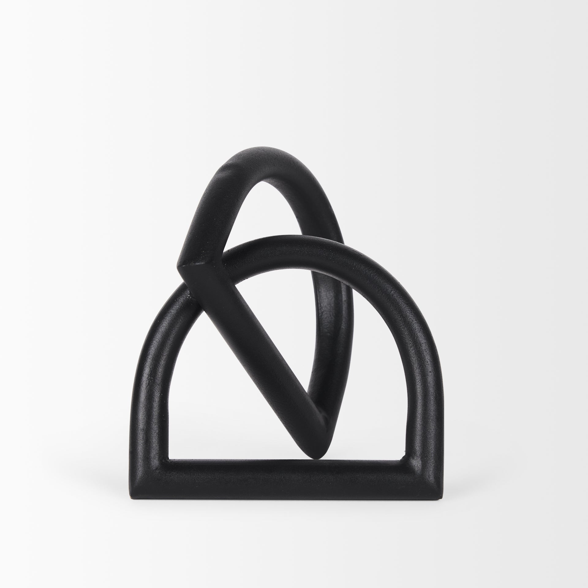 Locke Small Matte Black Metal Decorative Object - Central Designs