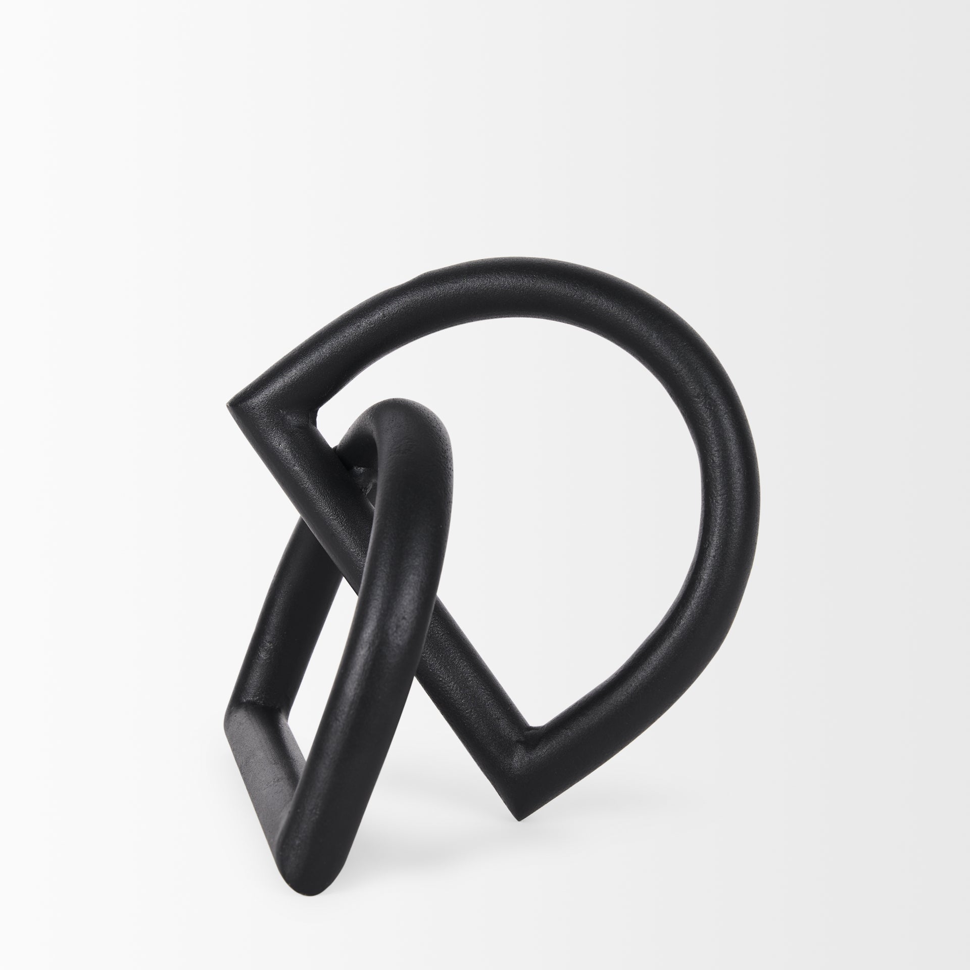 Locke Small Matte Black Metal Decorative Object - Central Designs
