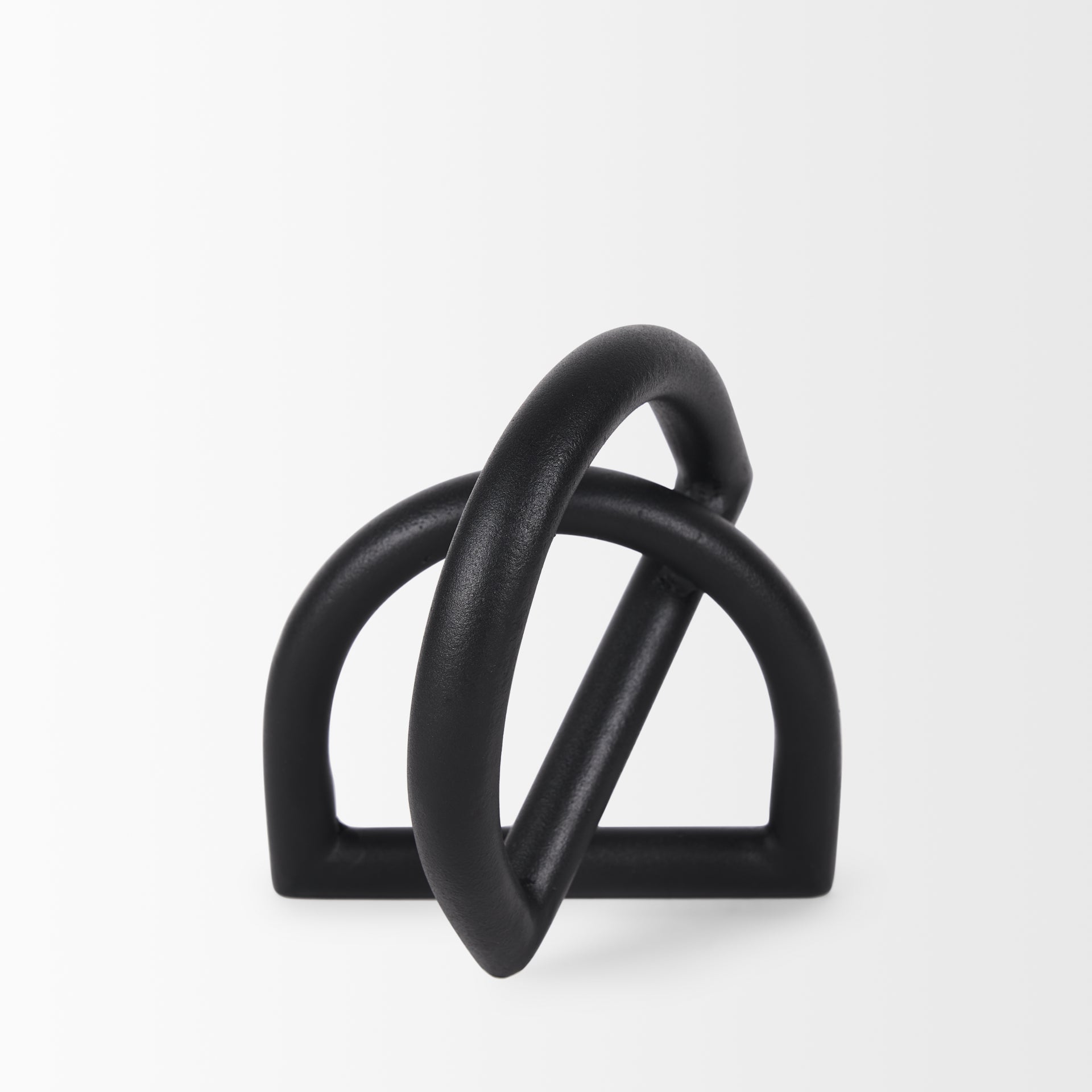 Locke Small Matte Black Metal Decorative Object - Central Designs