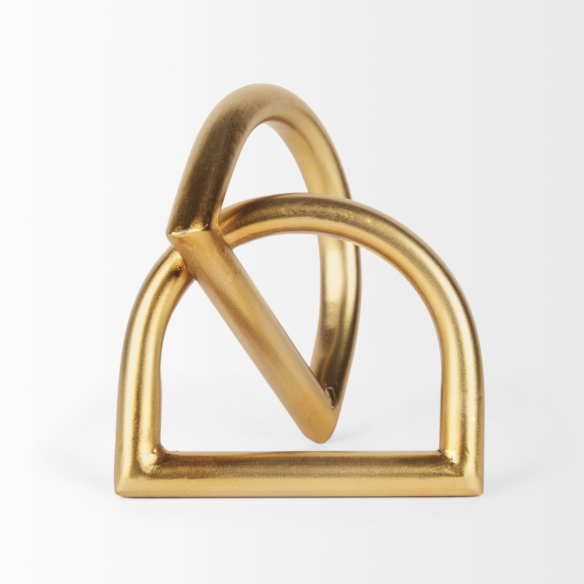 Locke Small Matte Gold Metal Decorative Object - Central Designs
