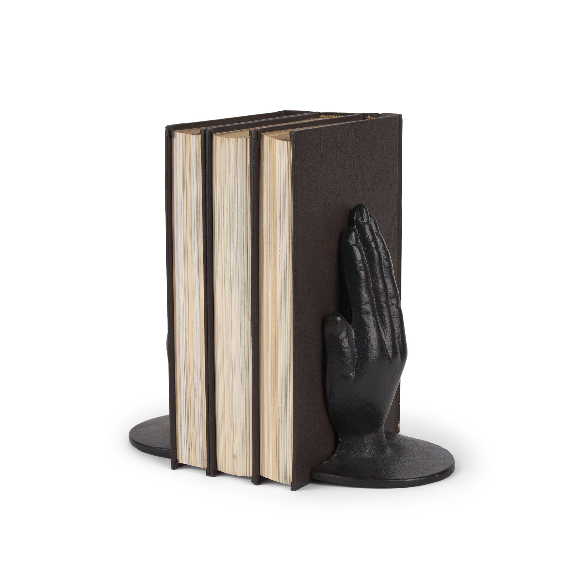 Praying Hands Bronze Cast Iron Book Ends - Central Designs