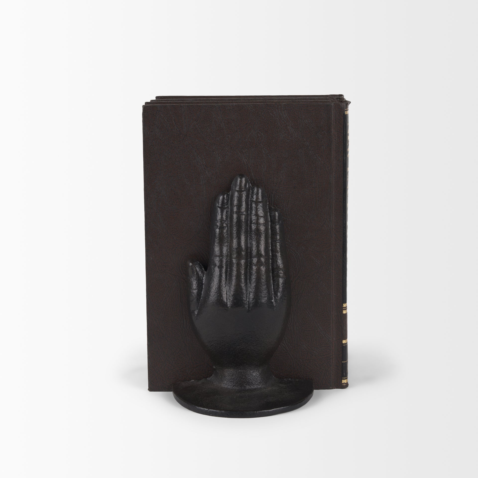 Praying Hands Bronze Cast Iron Book Ends - Central Designs