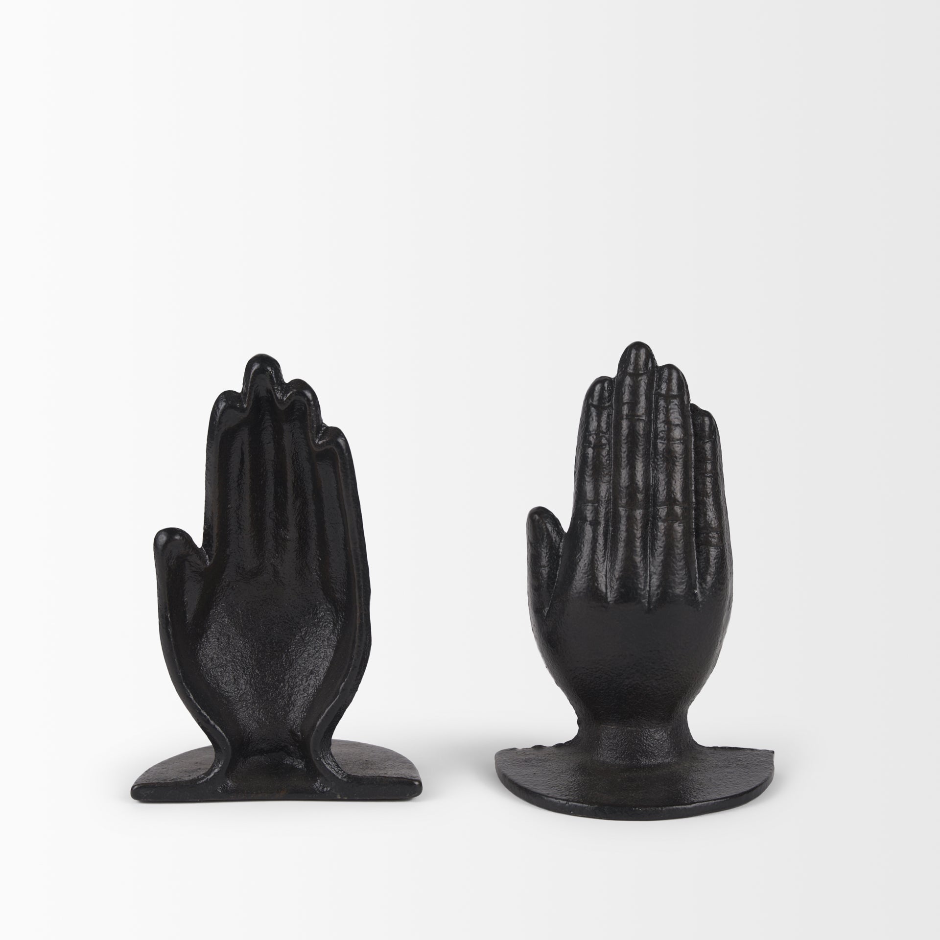 Praying Hands Bronze Cast Iron Book Ends - Central Designs