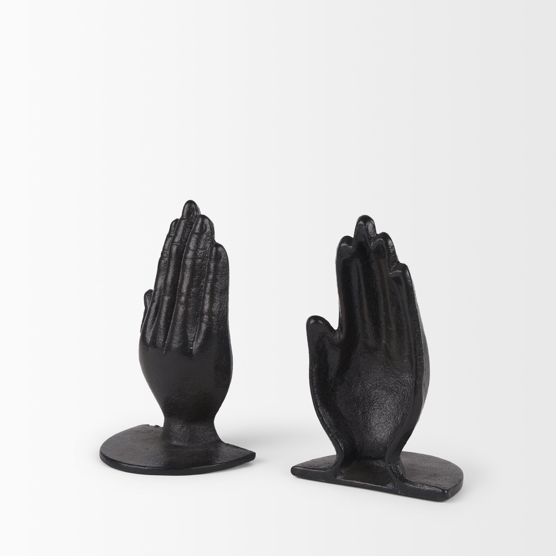 Praying Hands Bronze Cast Iron Book Ends - Central Designs